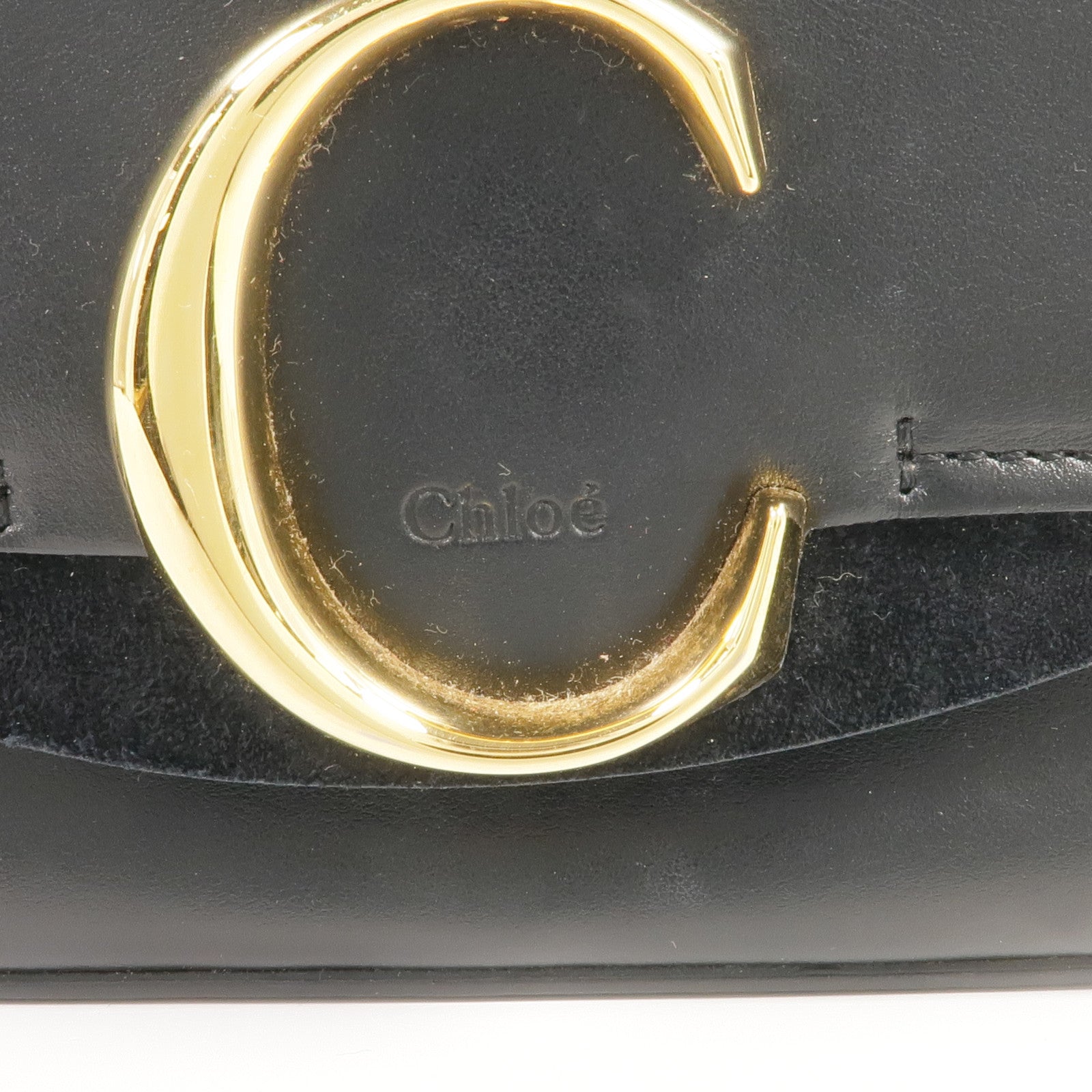 Chloe 牛皮皮革Mini Chloe C Bag金扣手挽肩背兩用袋