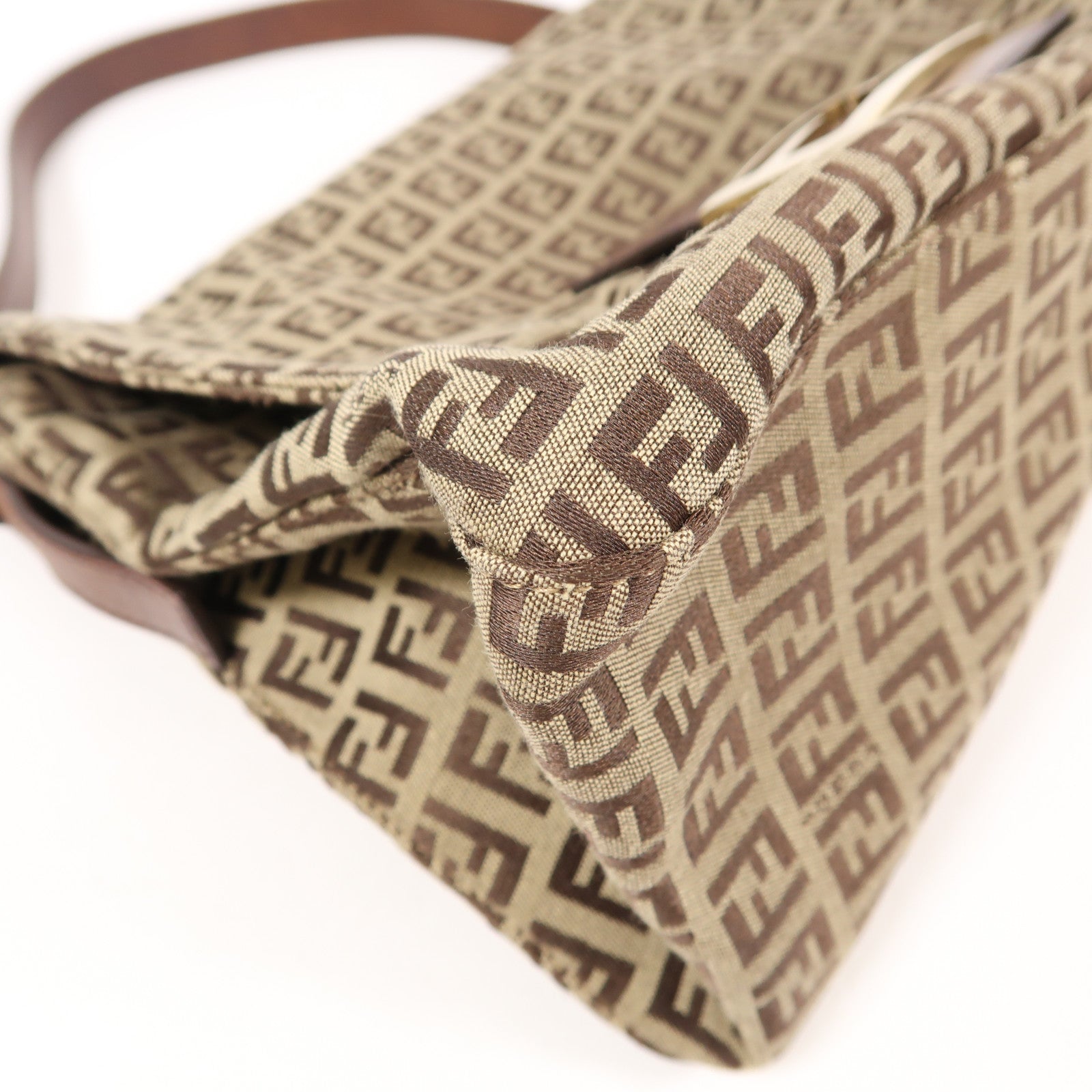 FENDI 帆布Shoulder Bag金扣肩背袋