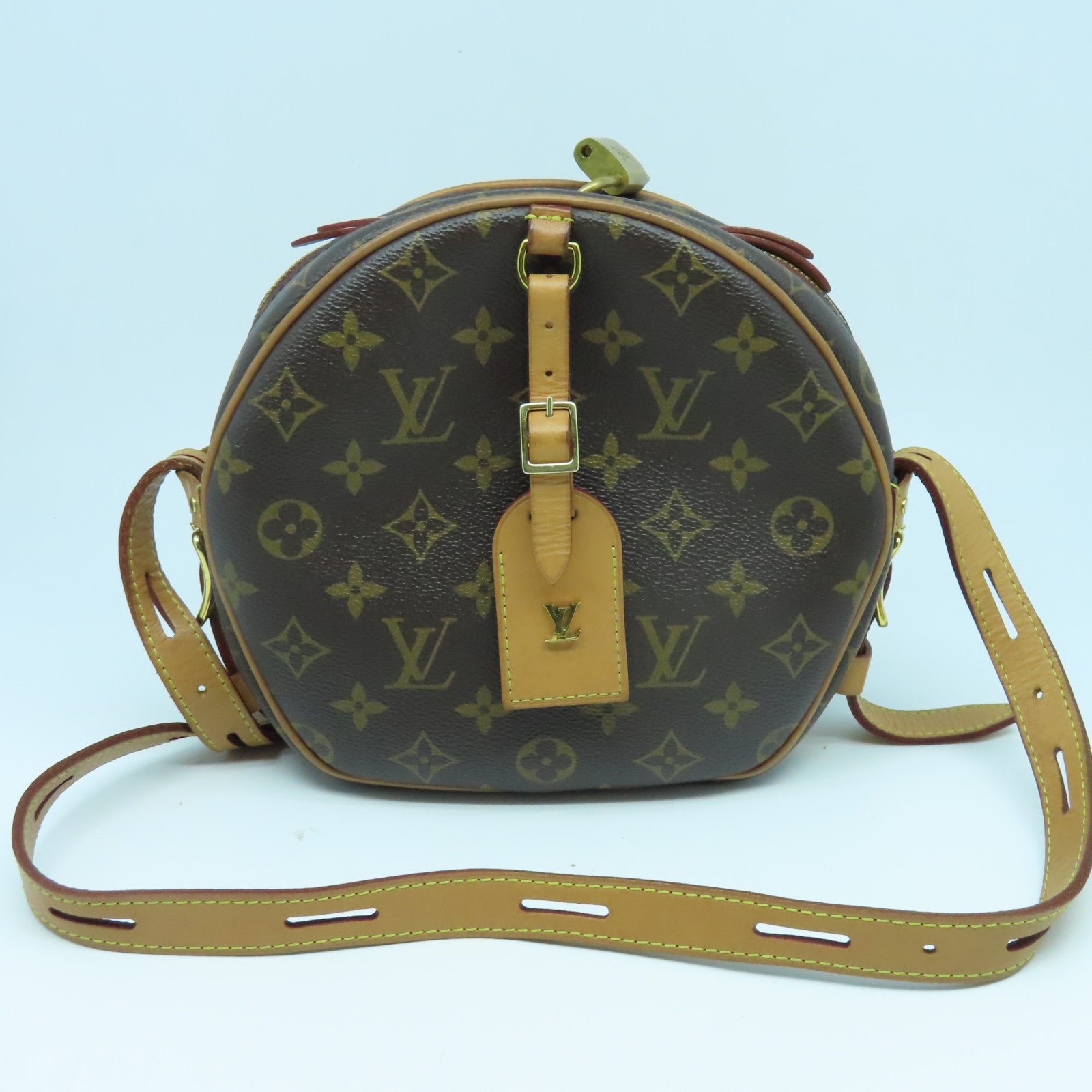 LOUIS VUITTON **【清倉大減價】Monogram Boite Chapeau Souple MM金扣手挽肩背兩用袋啡色