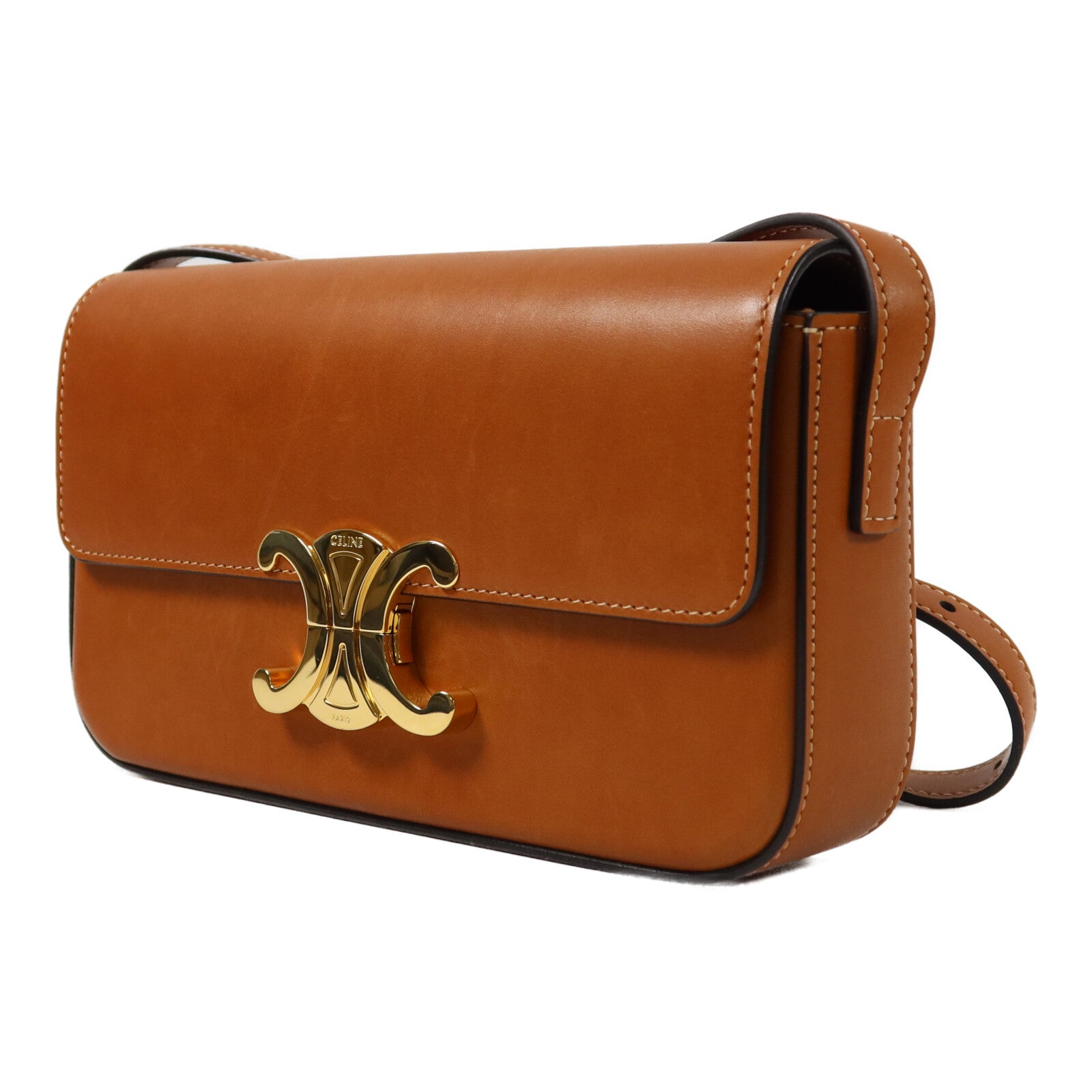 CELINE 牛皮皮革Caude肩背袋