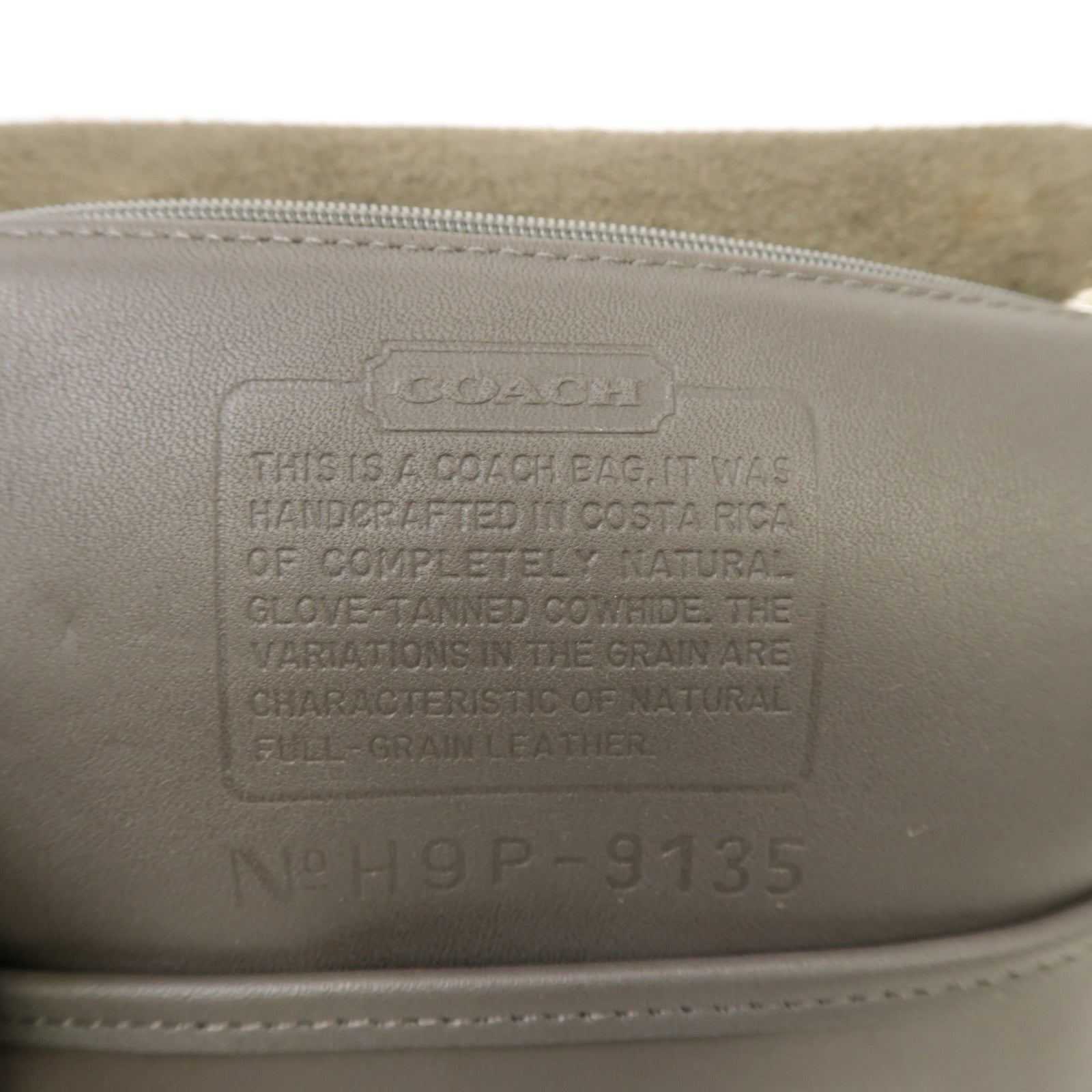 COACH 牛皮皮革Shoulder Bag銀扣肩背袋灰色