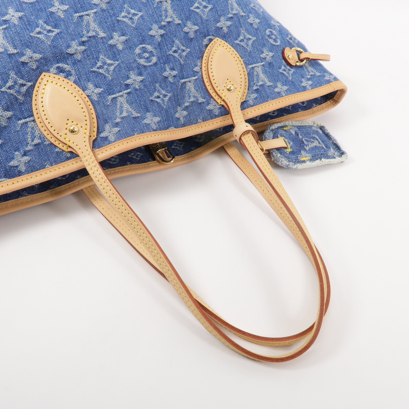 LOUIS VUITTON 牛仔布Neverfull MM手挽袋