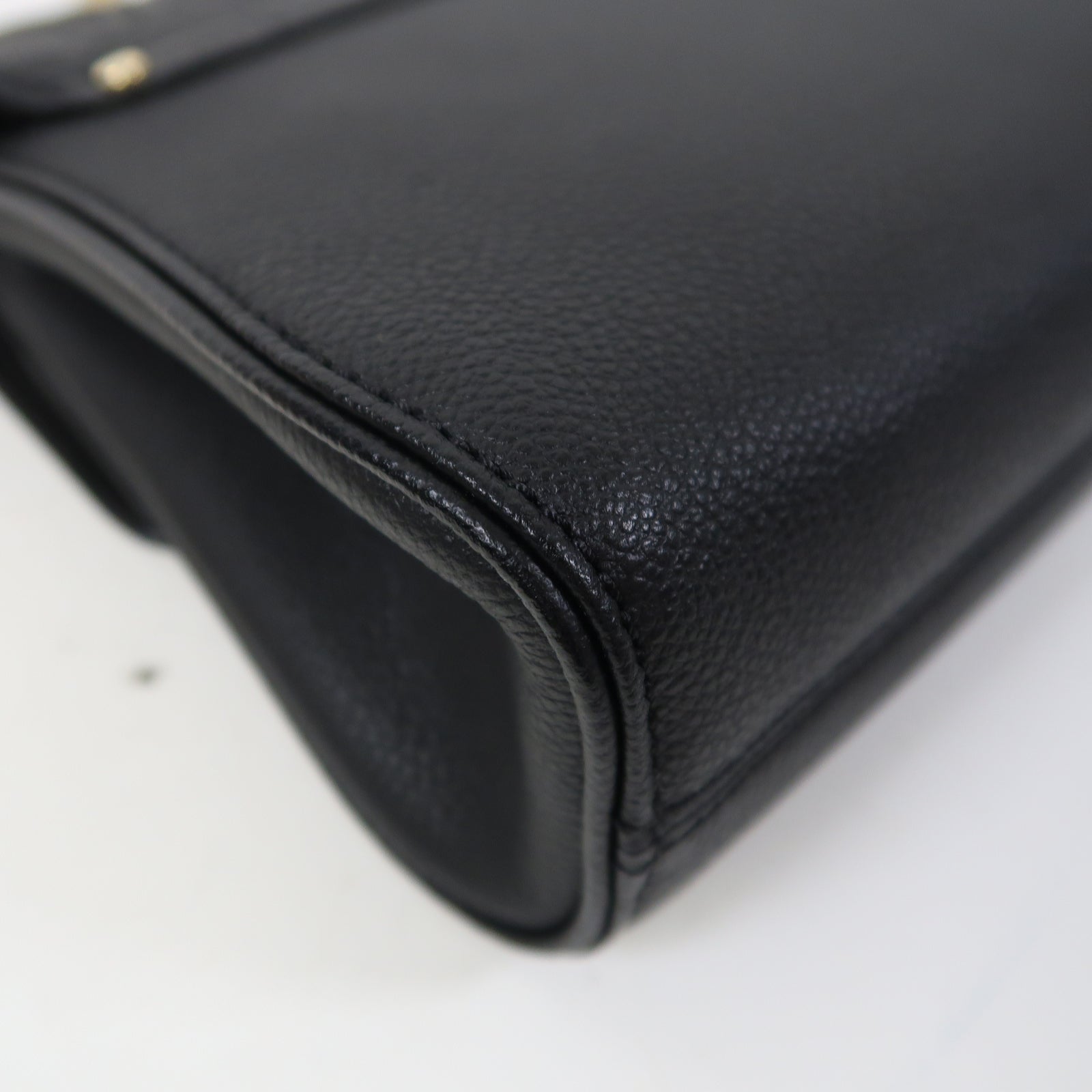 LOUIS VUITTON Monogram Empreinte Saint Germain PM金扣鏈帶肩背袋黒色