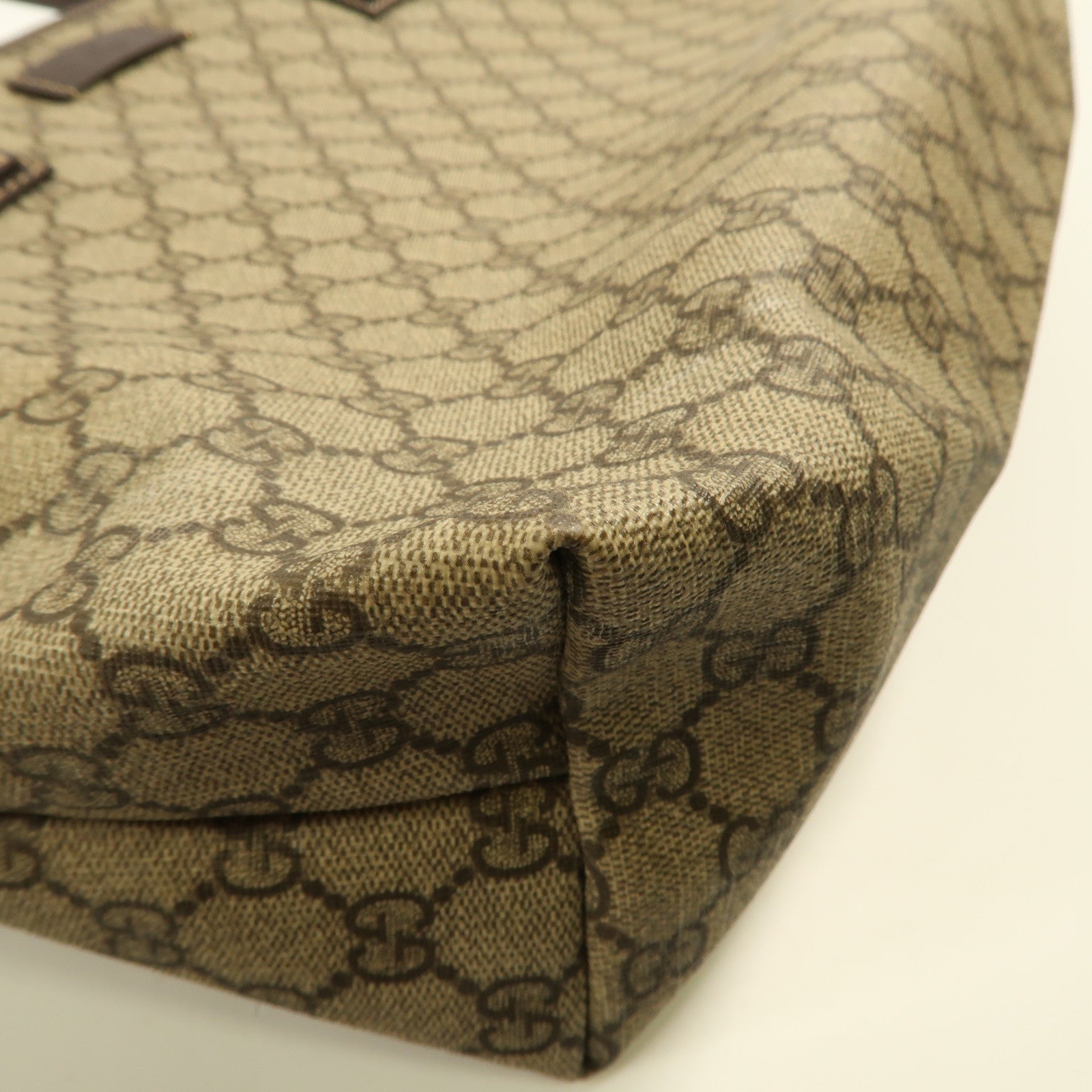 GUCCI 塗層帆布Shoulder Tote銀扣肩背袋/手挽袋