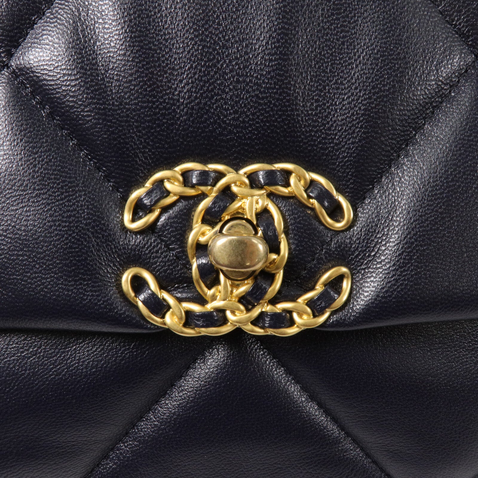 CHANEL 羊皮皮革Chanel 19鏈帶手挽肩背兩用袋