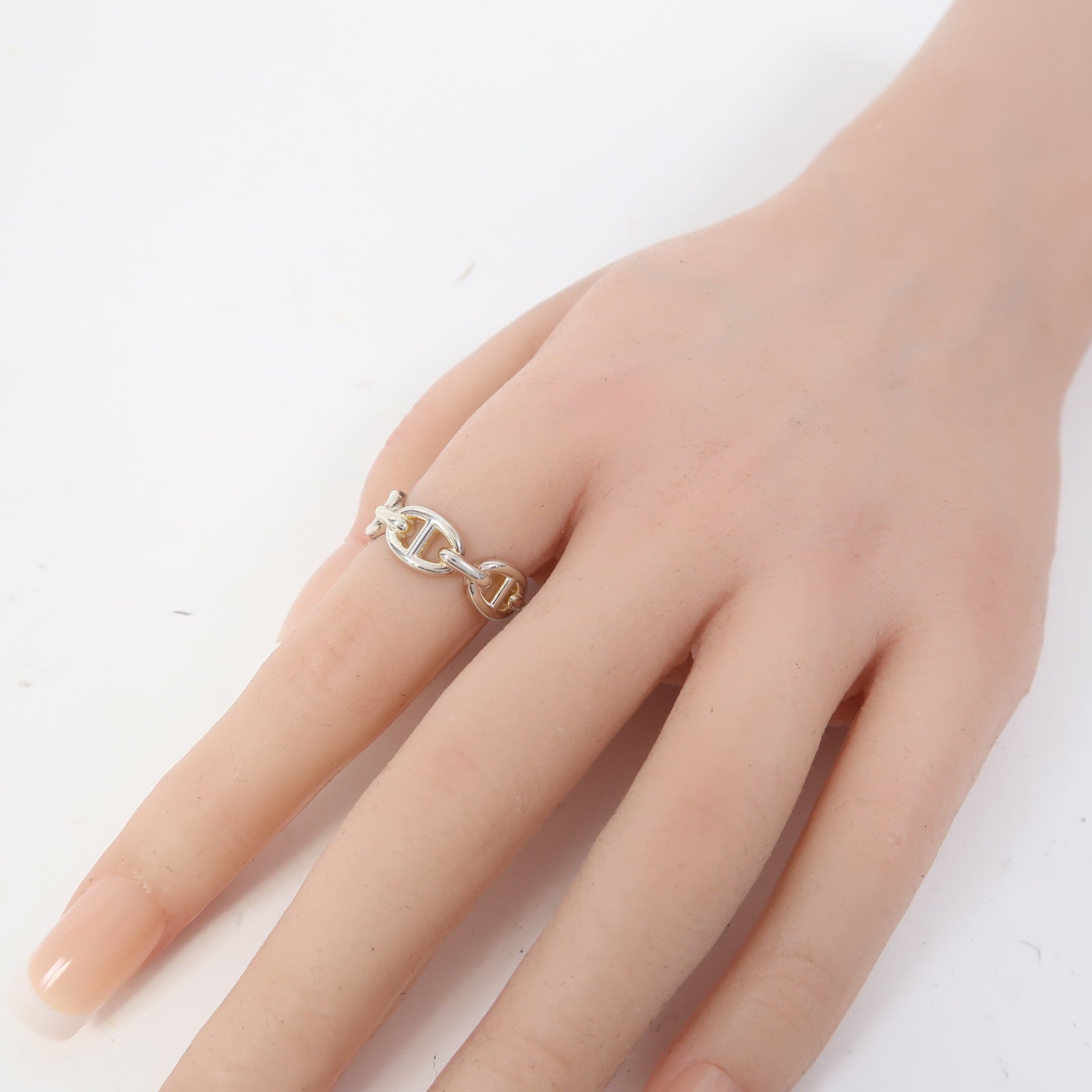 HERMES 925純銀Chaine D'Ancre戒指US#5.75