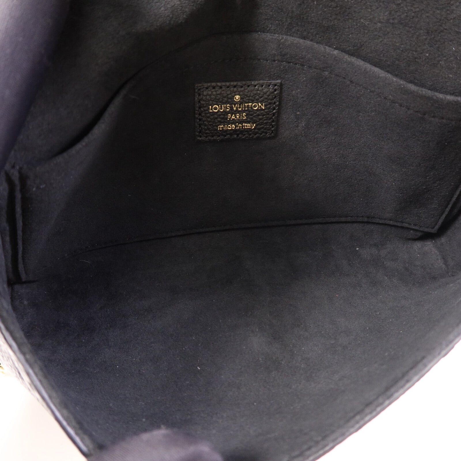LOUIS VUITTON Monogram Empreinte Felicie Pochette 金扣鏈帶肩背袋