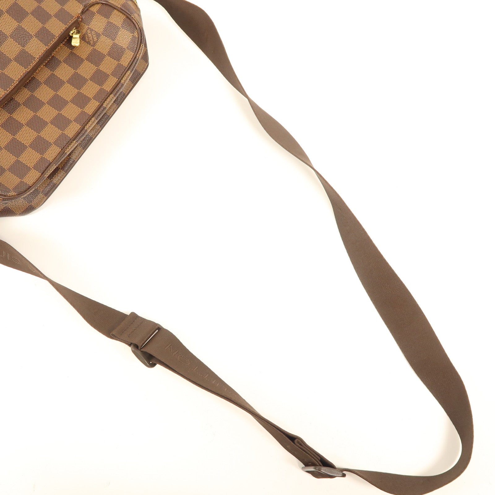 LOUIS VUITTON Damier Olaf MM金扣肩背袋