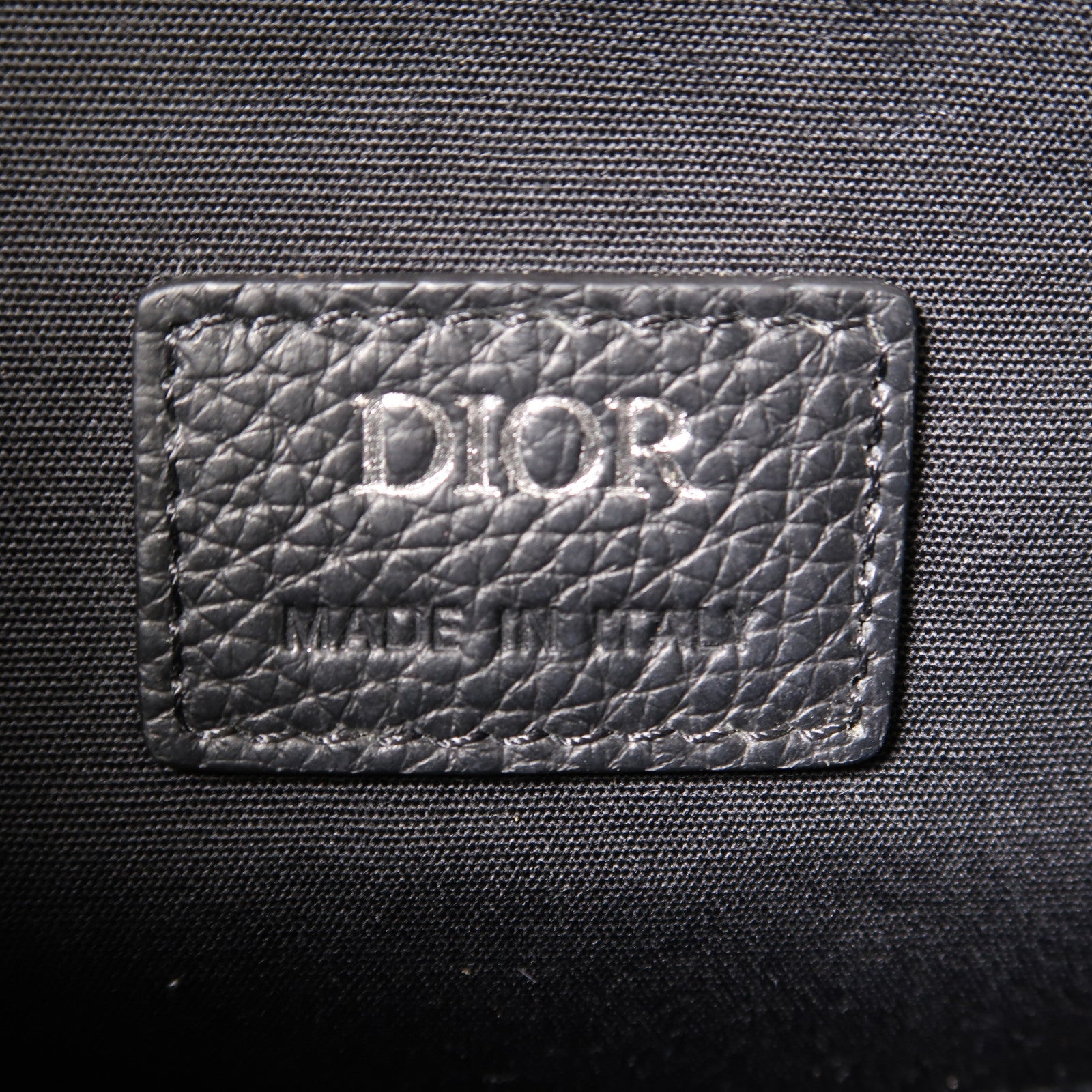 Dior 帆布Mini Saddle Soft Bag銀扣手挽肩背兩用袋米色/深藍色