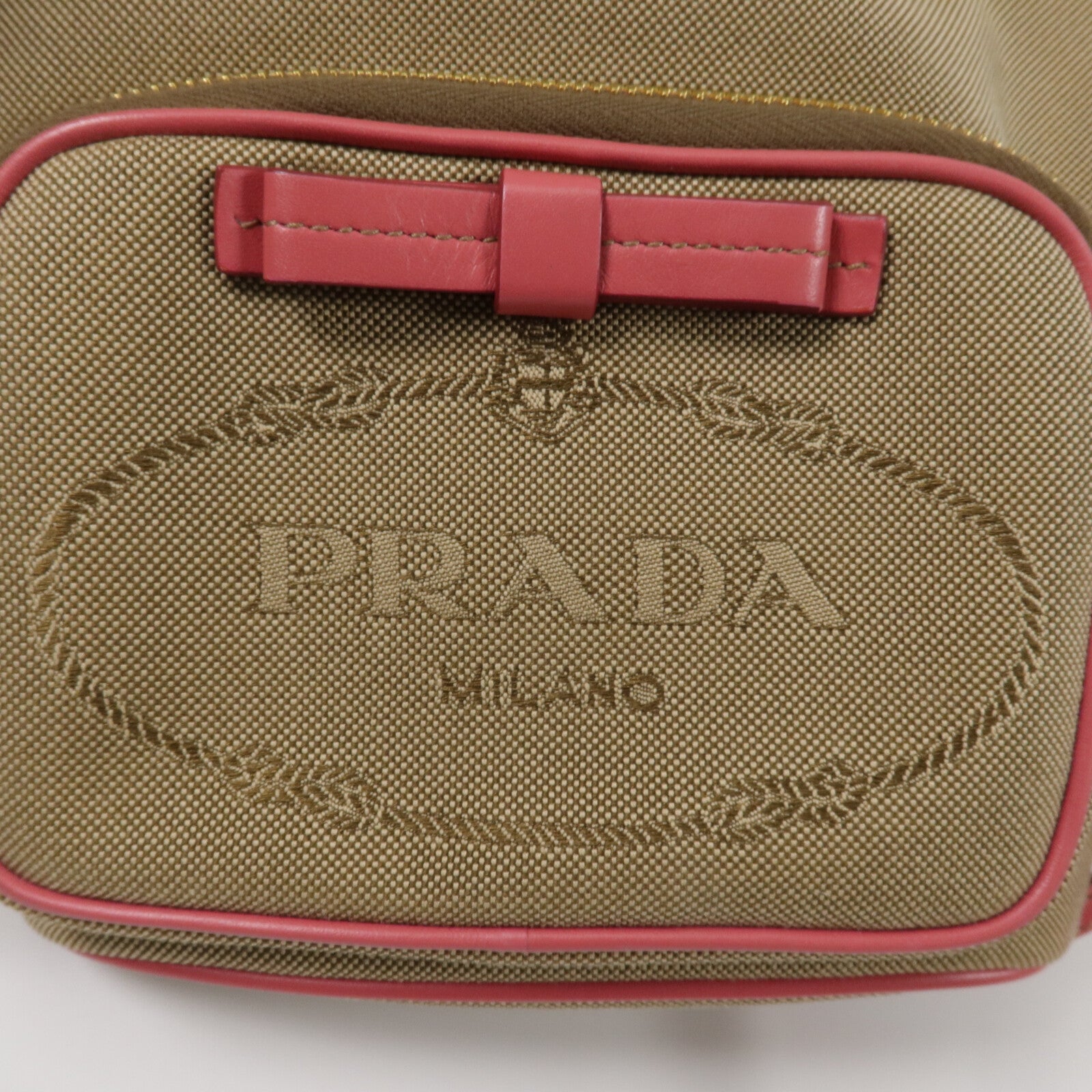 PRADA 帆布Mini Bucket手挽肩背兩用袋