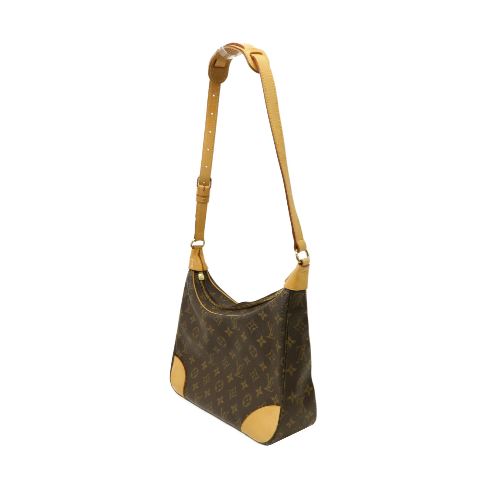 LOUIS VUITTON Monogram Boulogne 30金扣肩背袋啡色
