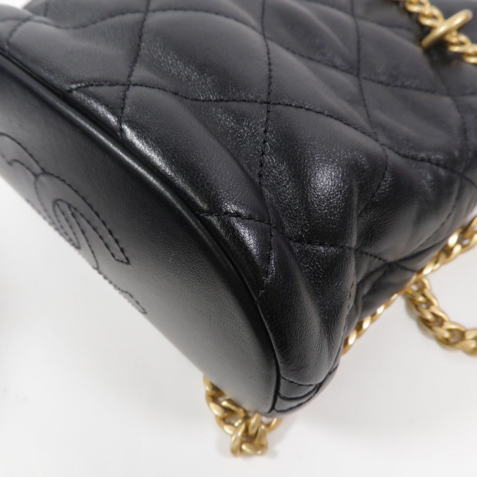 CHANEL 羊皮皮革Bucket Bag手挽肩背兩用袋