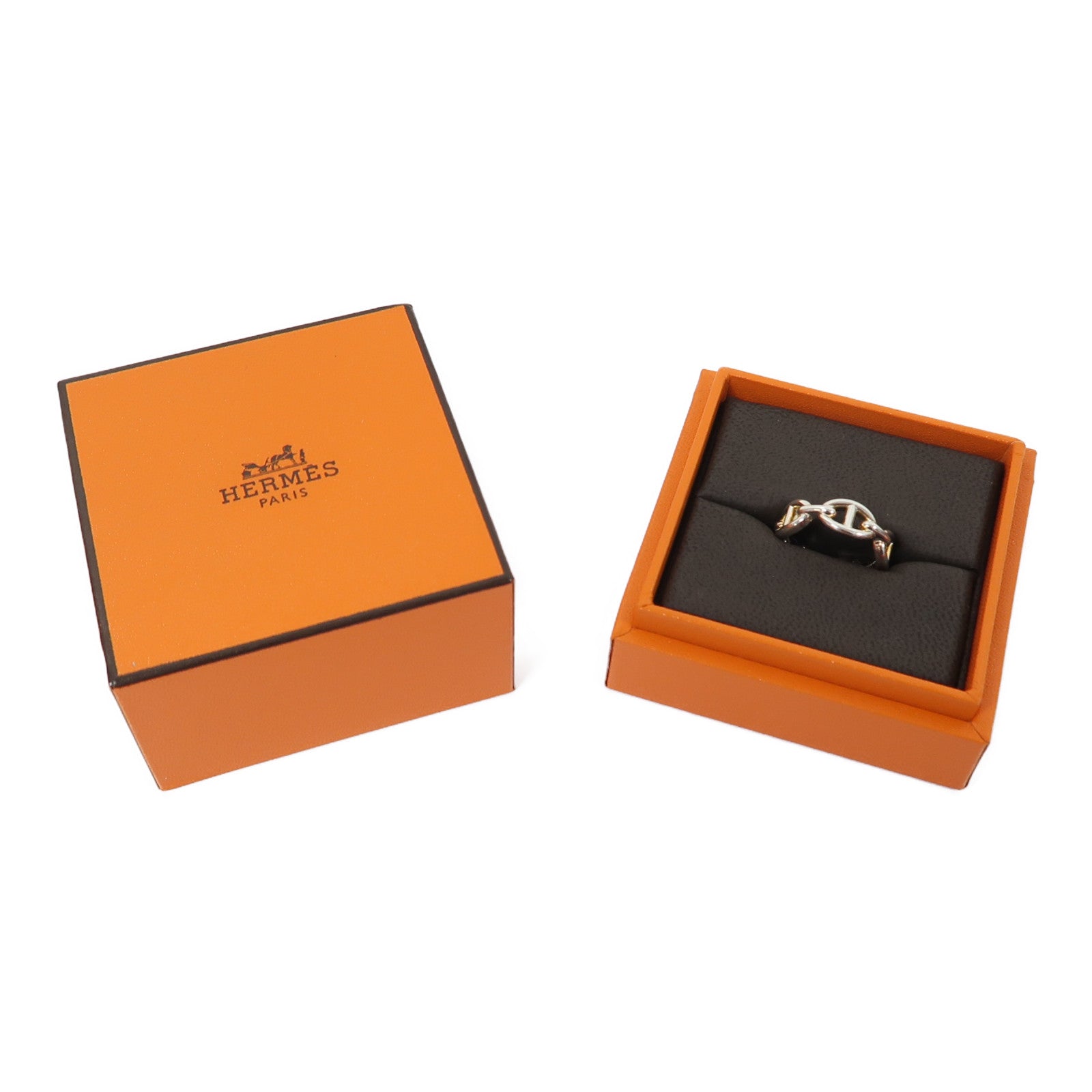 HERMES 925純銀Chaine D'Ancre戒指US#5.75