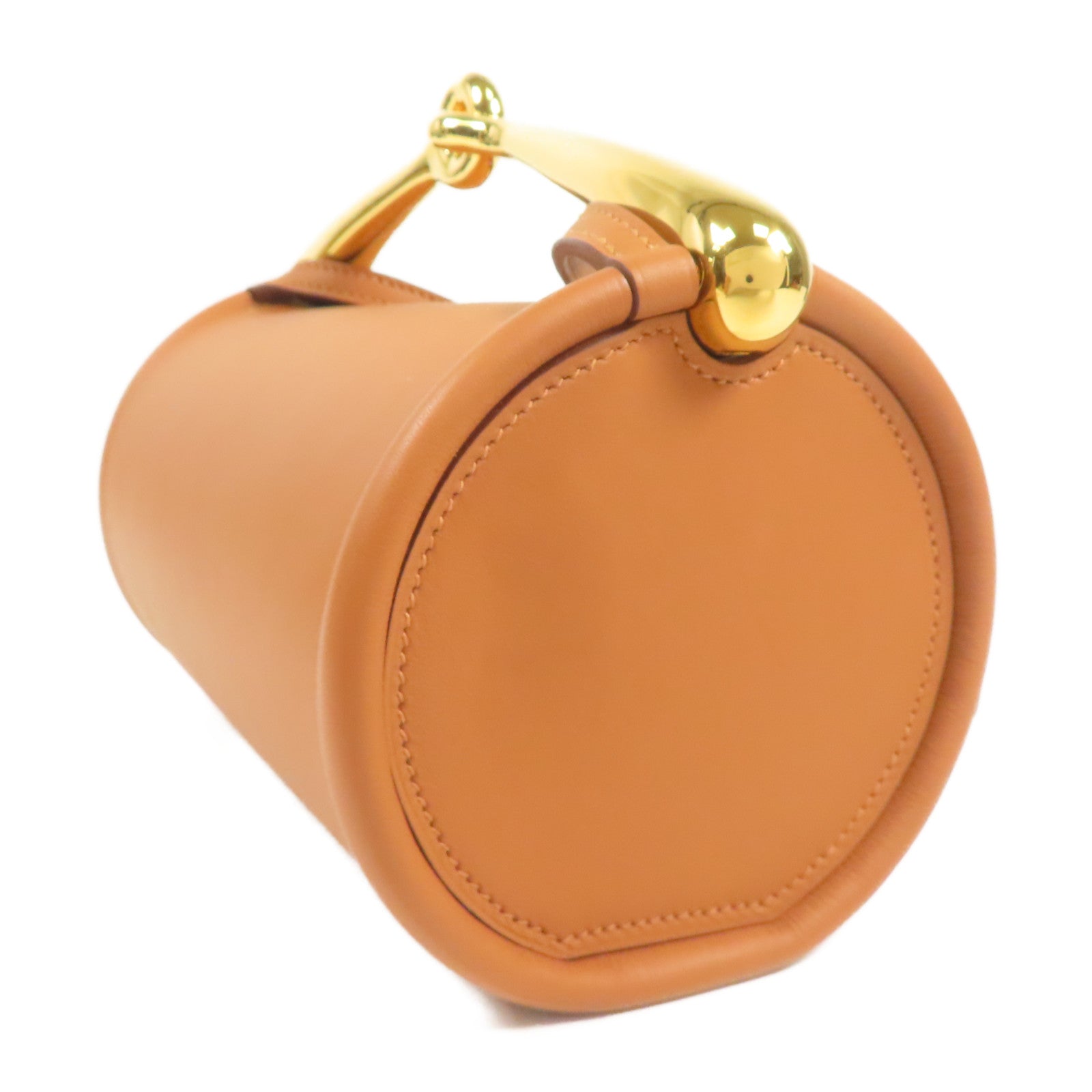 HERMES Swift皮革Maximors金扣肩背袋Gold