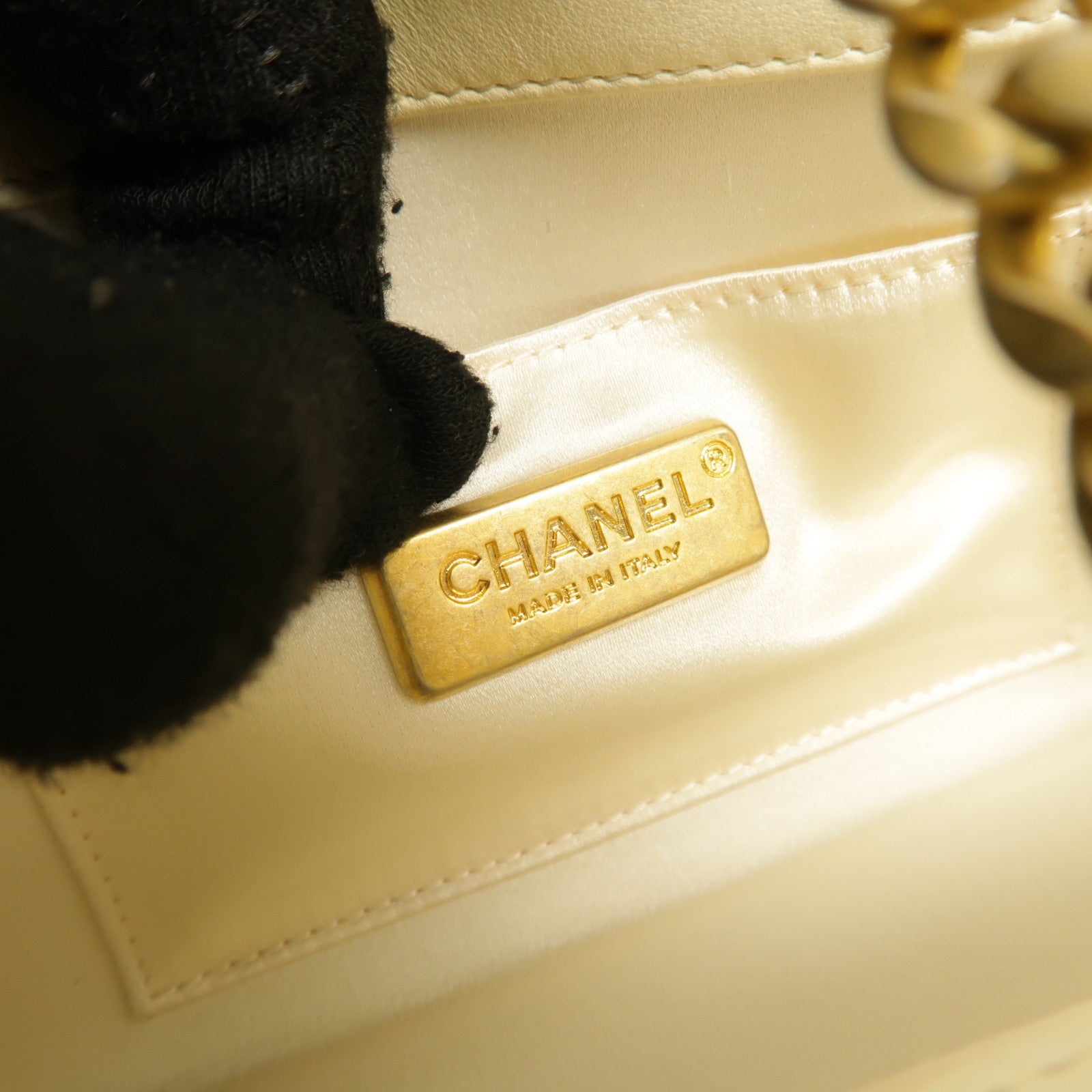 CHANEL CC GHW Evening By The Sea Clutch Hand Bag AS0178 Lambskin Leather Beige