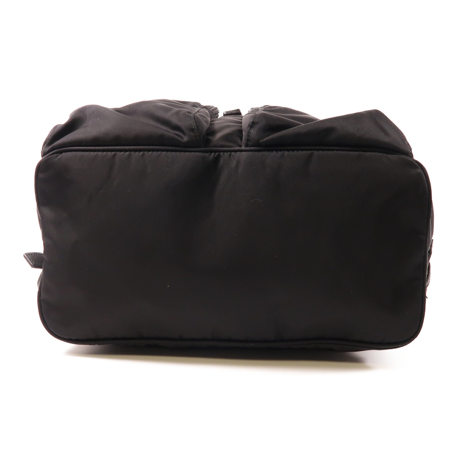 PRADA 尼龍Rucksack銀扣背包黑色