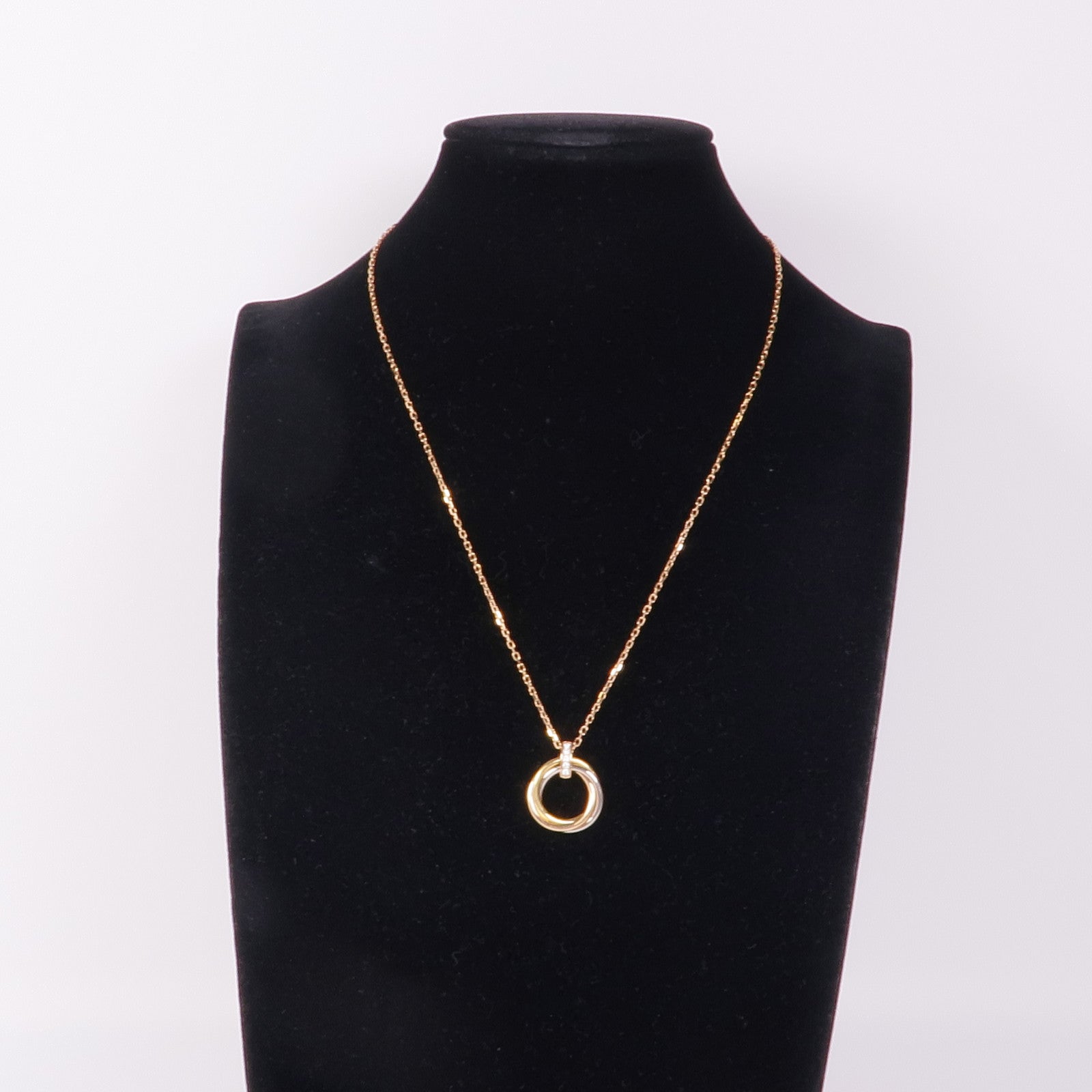 CARTIER 18K白金/玫瑰金/黃金Trinity Pandent項鍊