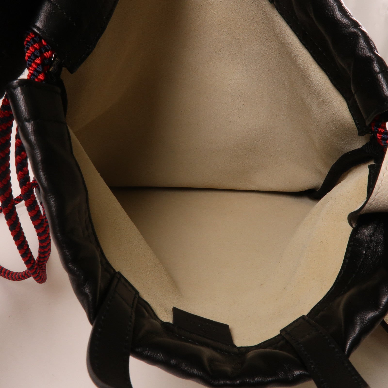 GUCCI 牛皮皮革GG Drawstring Backpack背包杏色