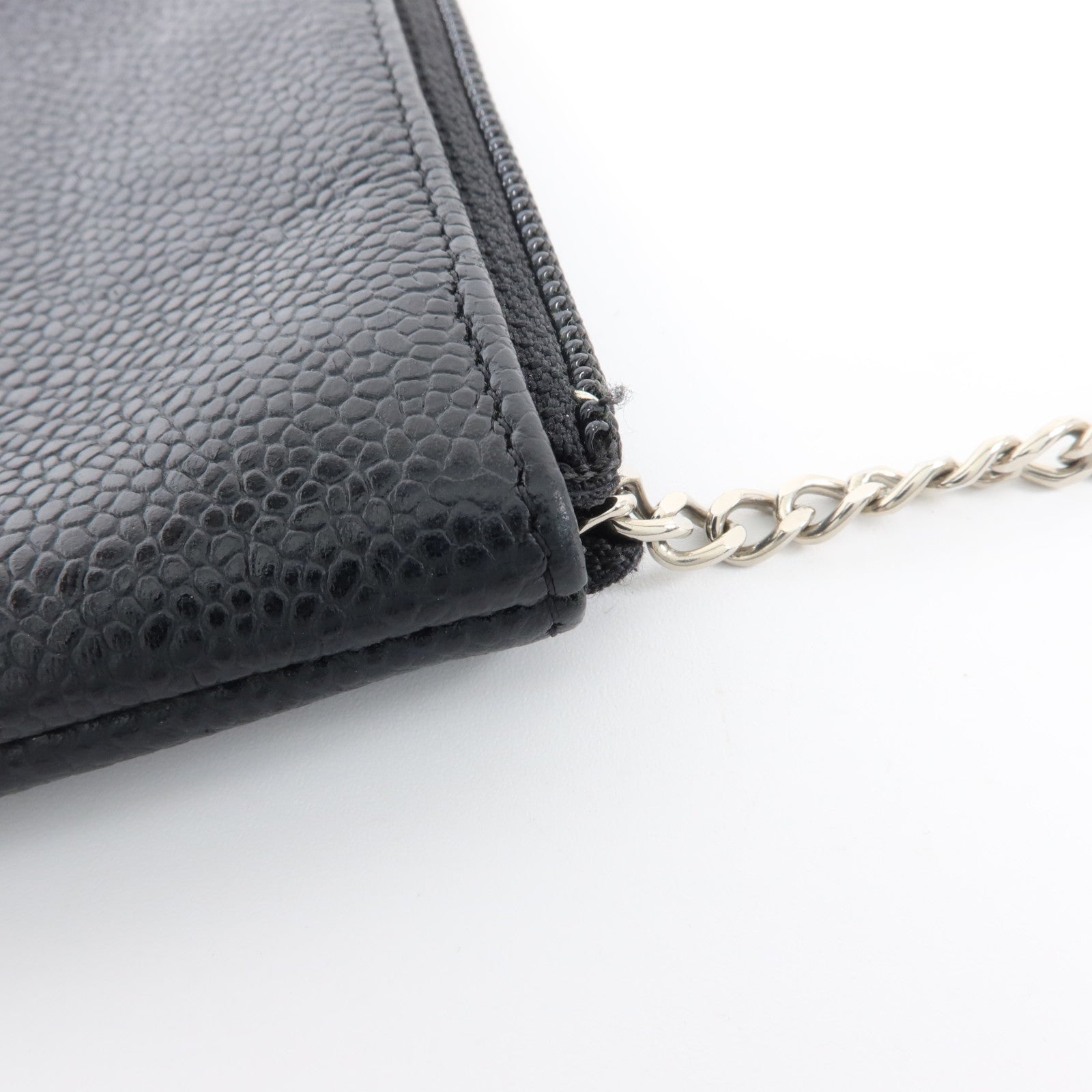 CHANEL 牛皮皮革Timeless CC Key Pouch/Coin Case銀扣鎖匙包/零錢包