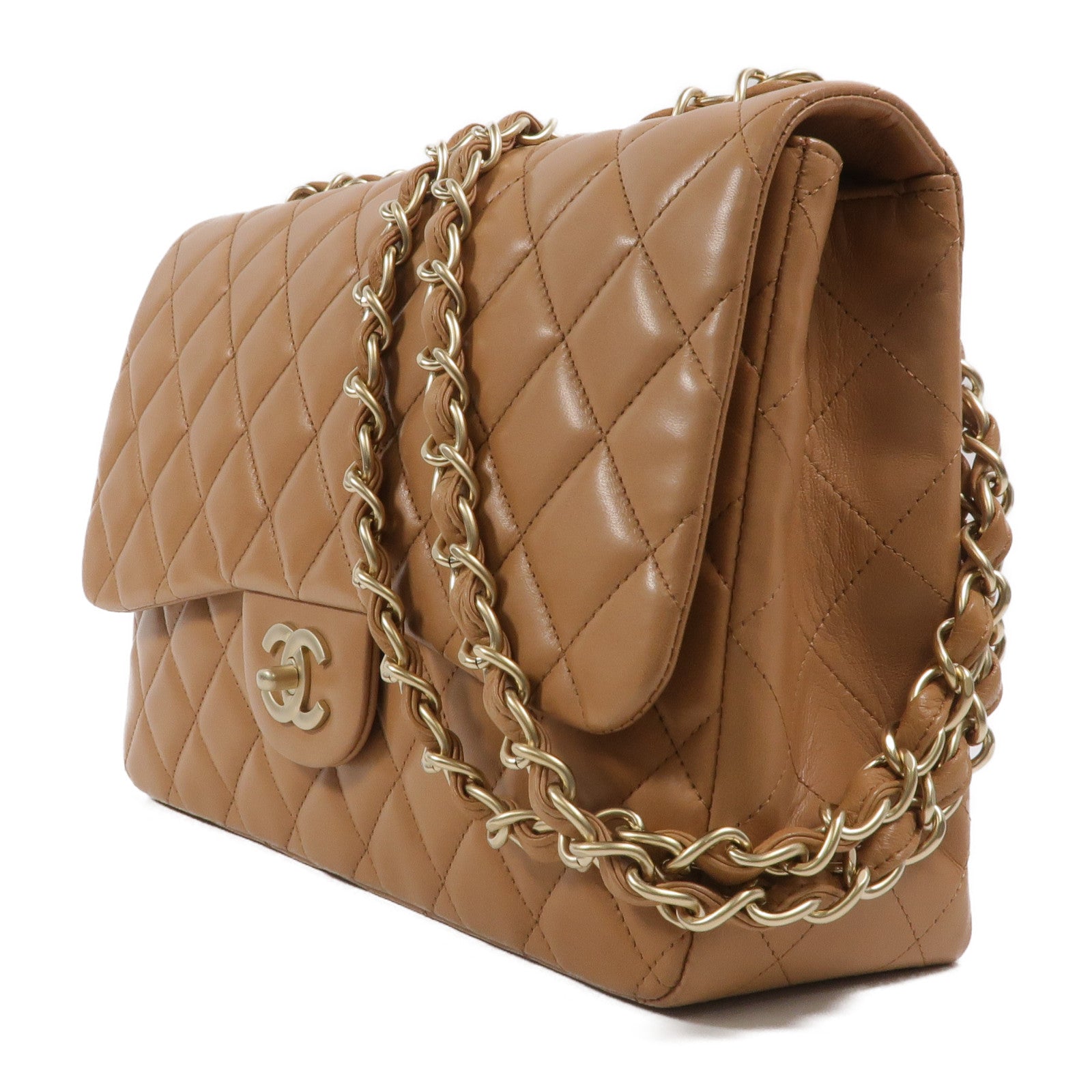 CHANEL 羊皮皮革Classic Jumbo鏈帶肩背袋