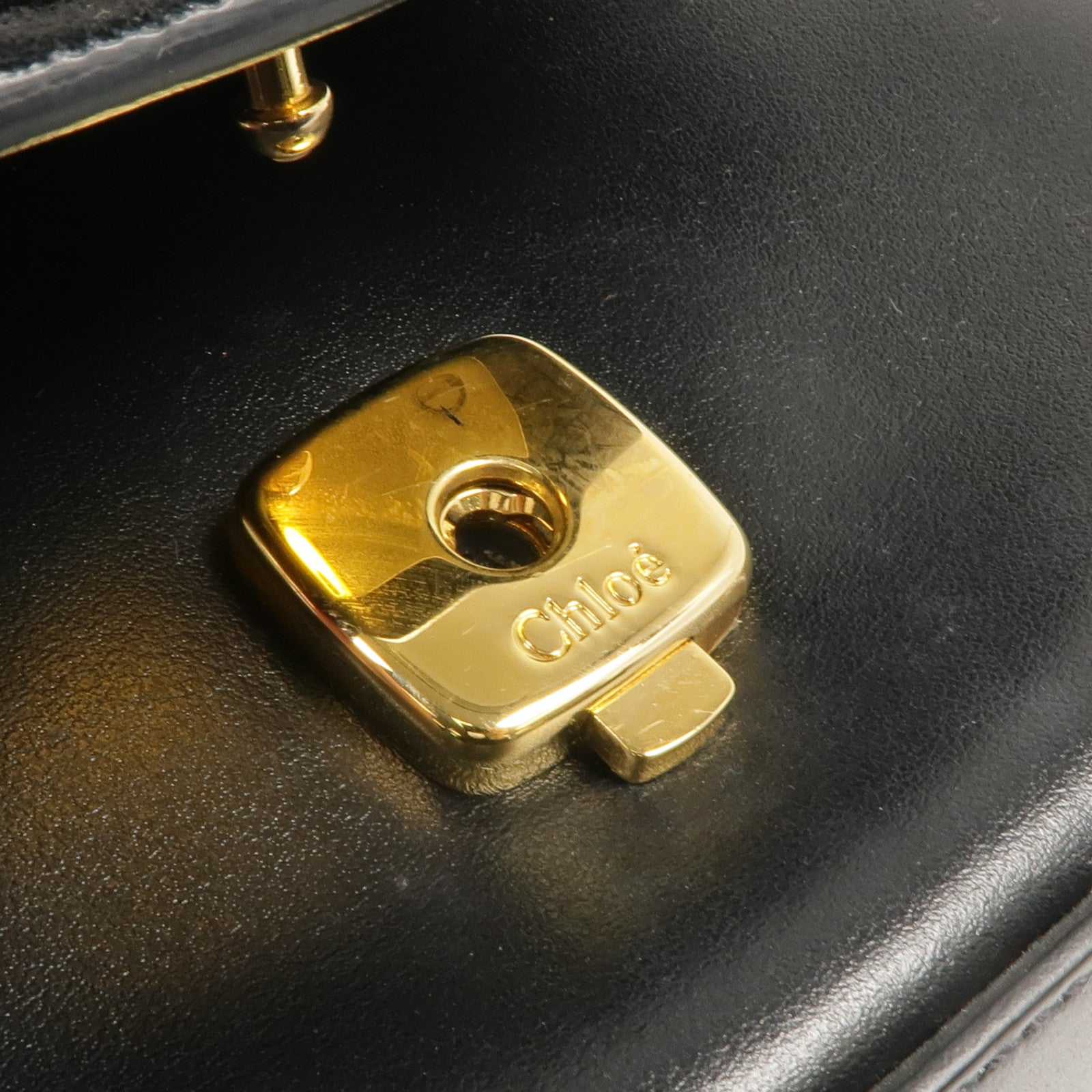 Chloe 牛皮皮革Mini Chloe C Bag金扣手挽肩背兩用袋