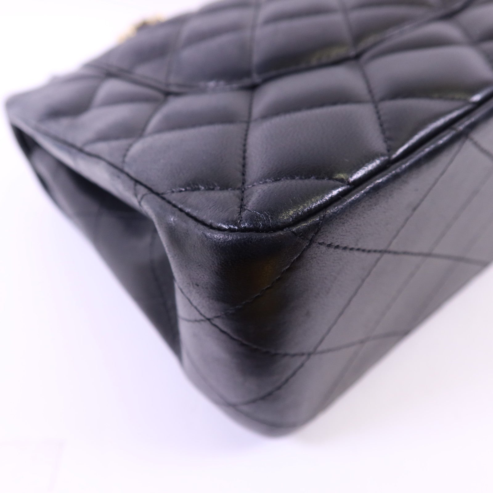 CHANEL 羊皮皮革Large Classic金扣鏈帶肩背袋