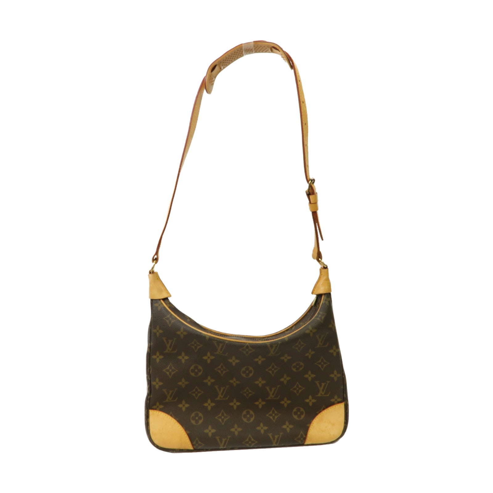 LOUIS VUITTON Monogram Boulogne 30金扣肩背袋啡色