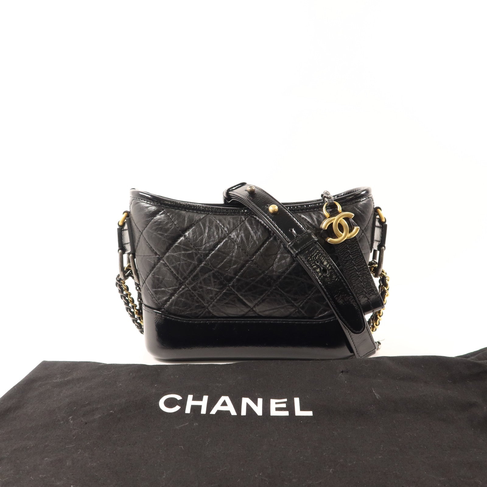 CHANEL 牛皮皮革Gabrielle Small鏈帶肩背袋