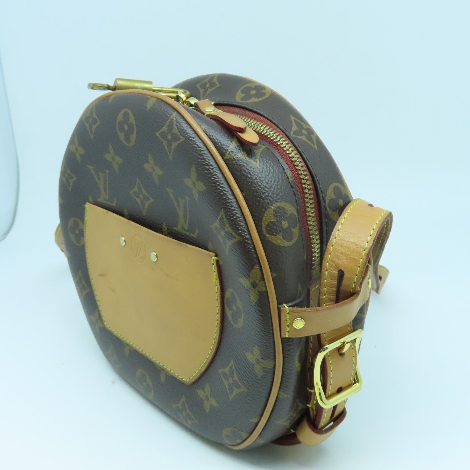 LOUIS VUITTON **【清倉大減價】Monogram Boite Chapeau Souple MM金扣手挽肩背兩用袋啡色