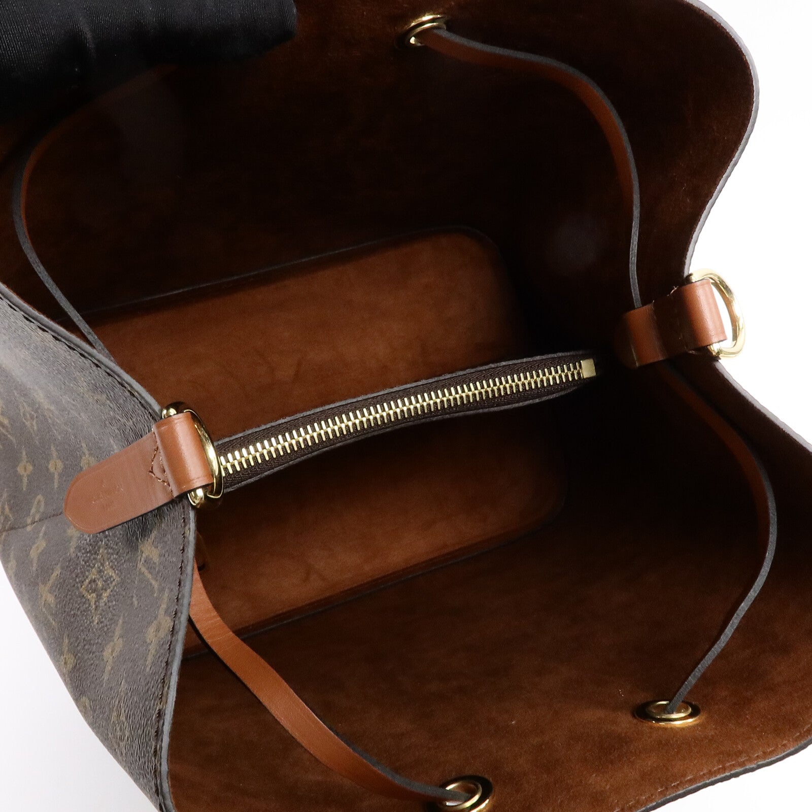 LOUIS VUITTON Monogram NeoNoe MM金扣肩背袋棕色