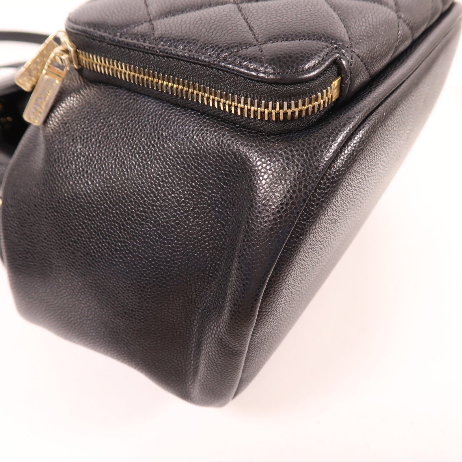 CHANEL 牛皮皮革Backpack金扣背包