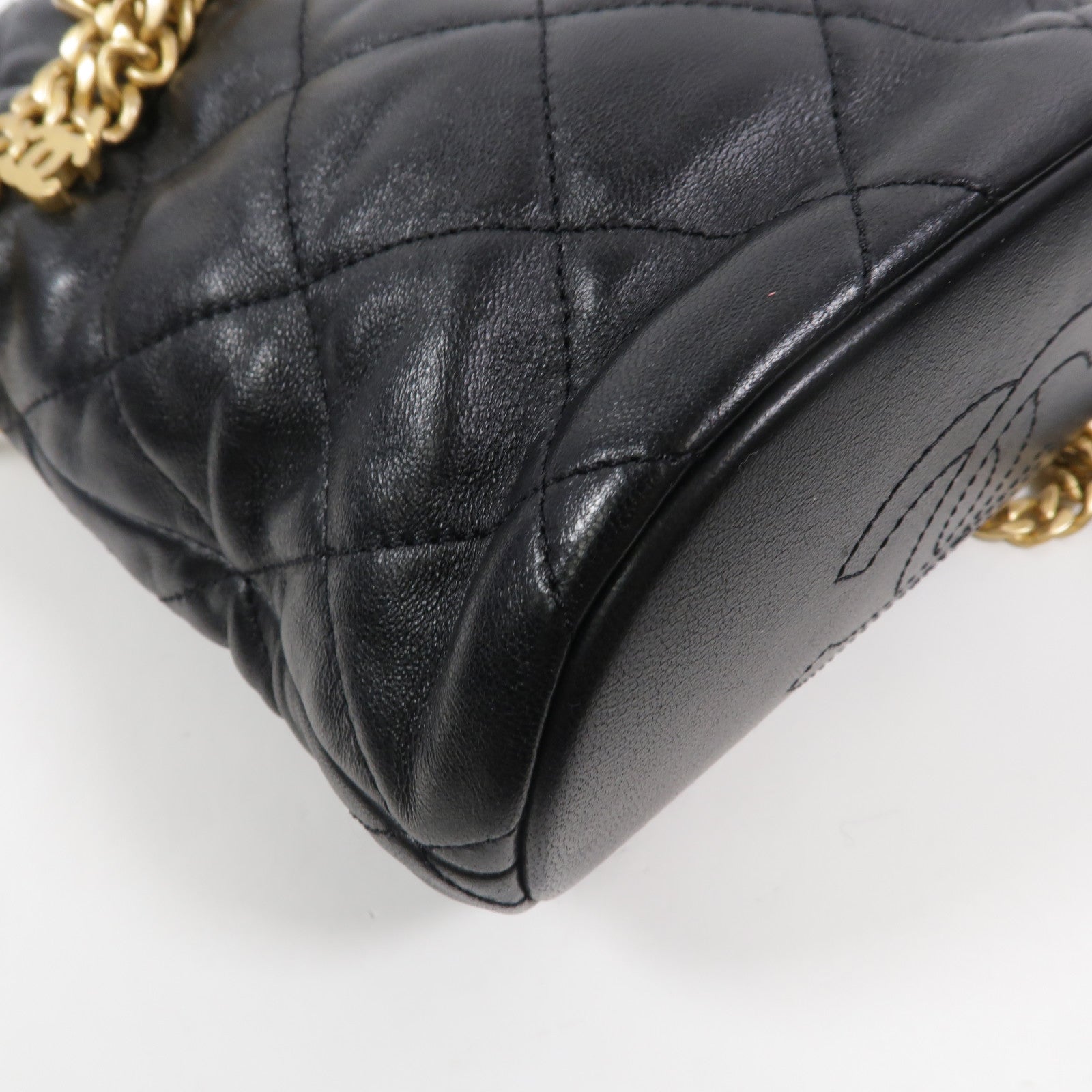 CHANEL 羊皮皮革Bucket Bag手挽肩背兩用袋