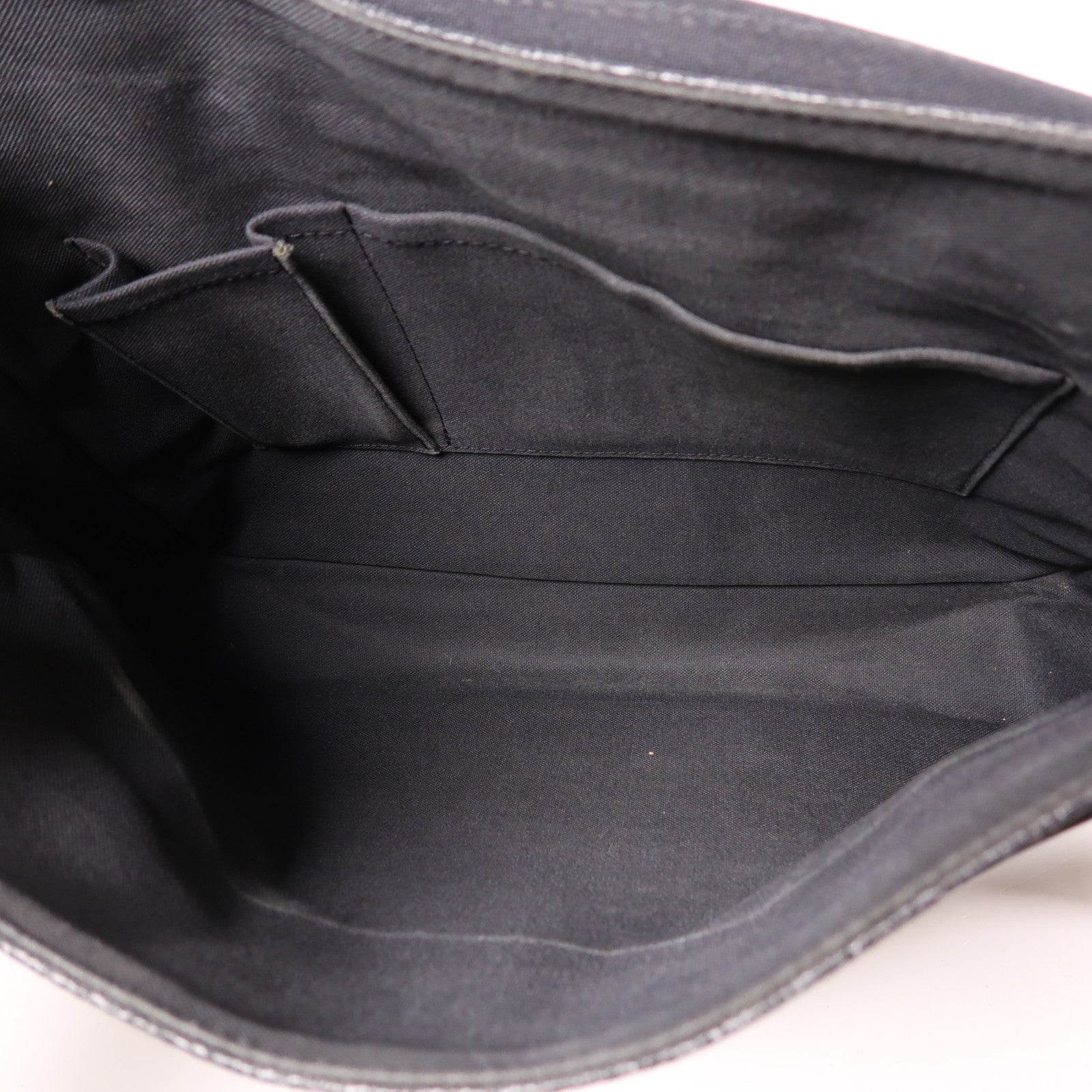 LOUIS VUITTON Damier Graphite Graphite Daniel銀扣肩背袋