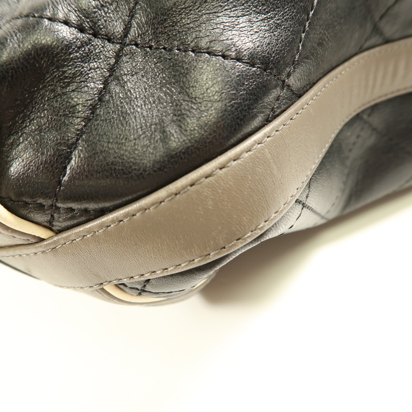 CHANEL 【激減優惠】牛皮皮革Handbag銀扣手挽袋