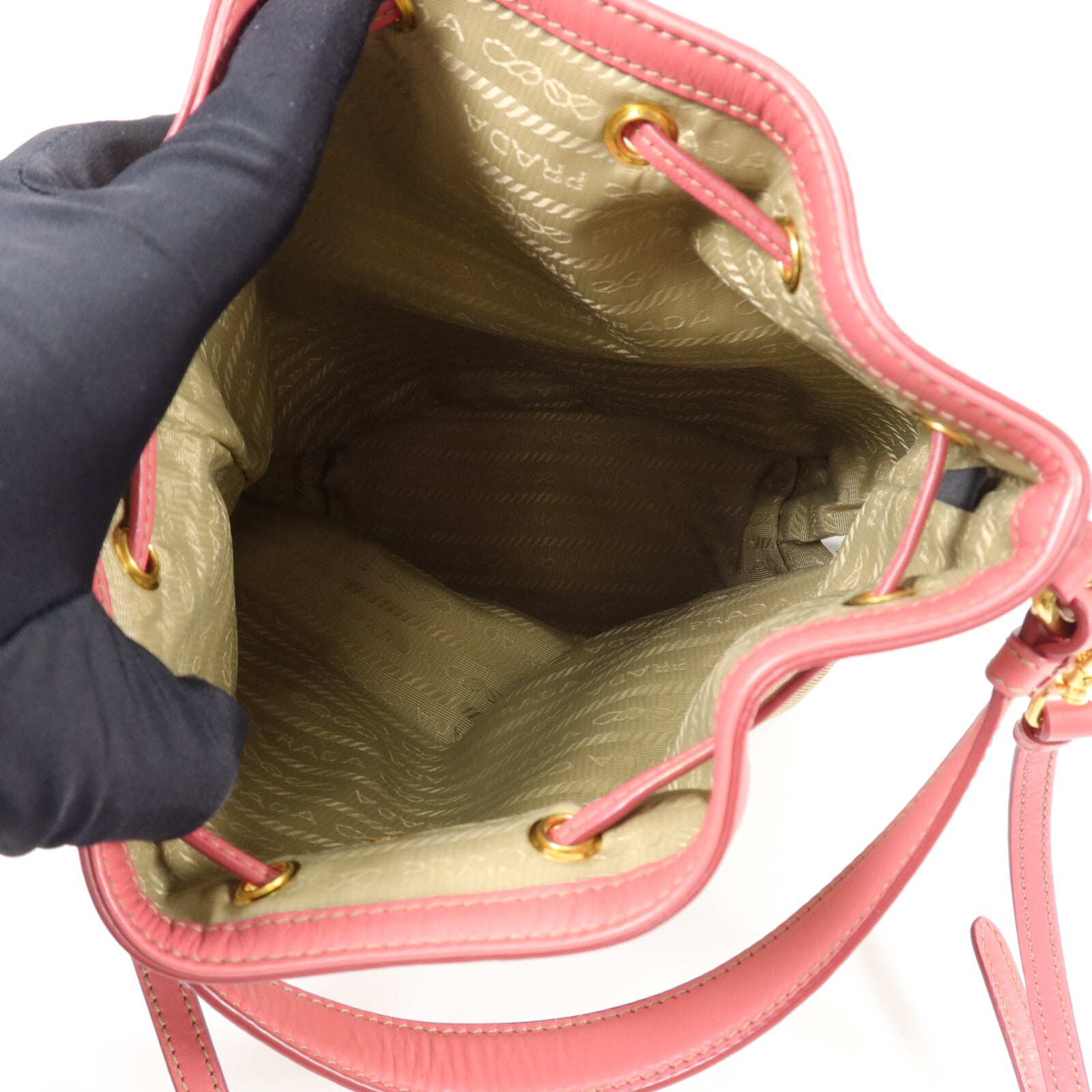 PRADA 帆布Mini Bucket手挽肩背兩用袋