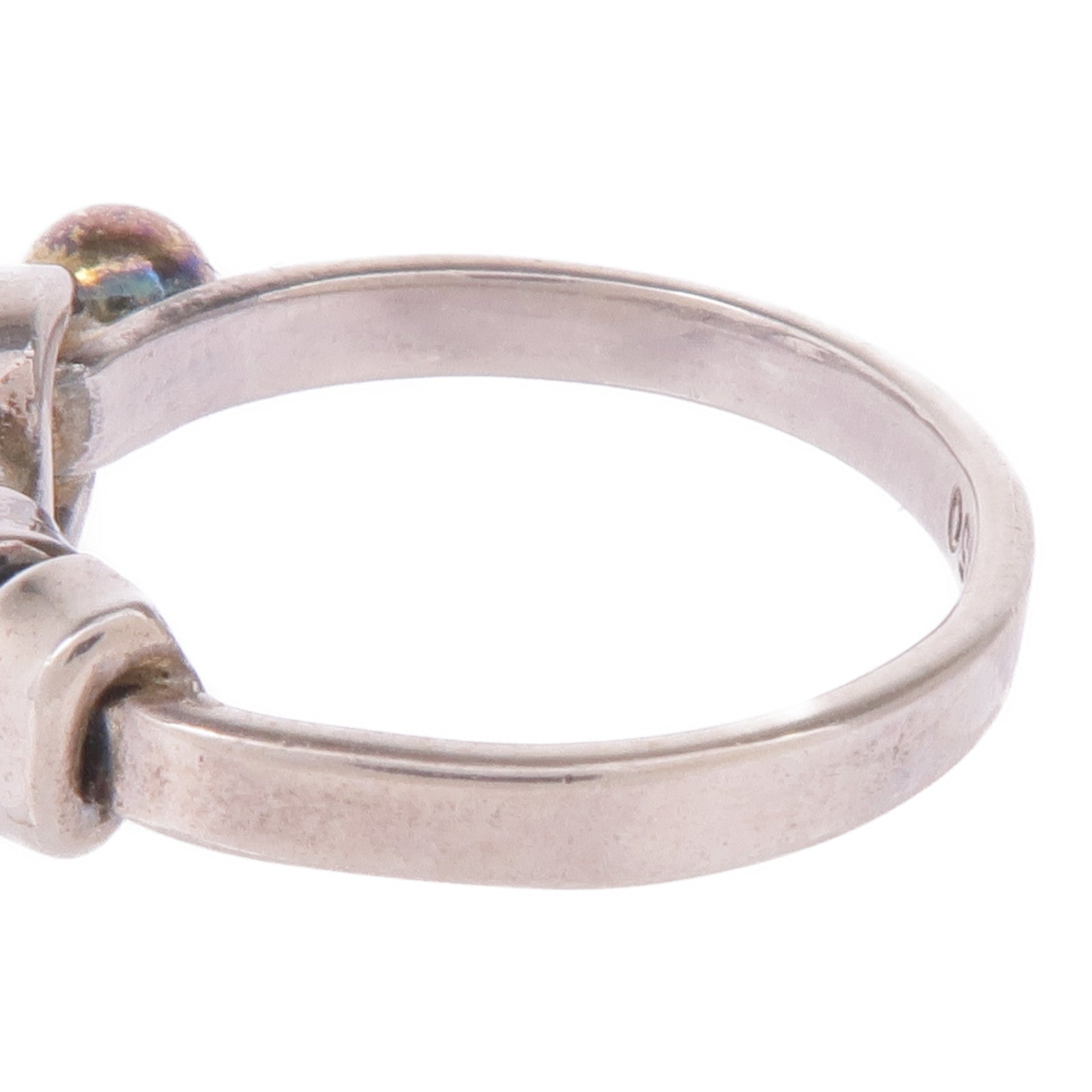 TIFFANY＆CO 18K黃金/925純銀Flatwire Love Knot Ring戒指US#4.75