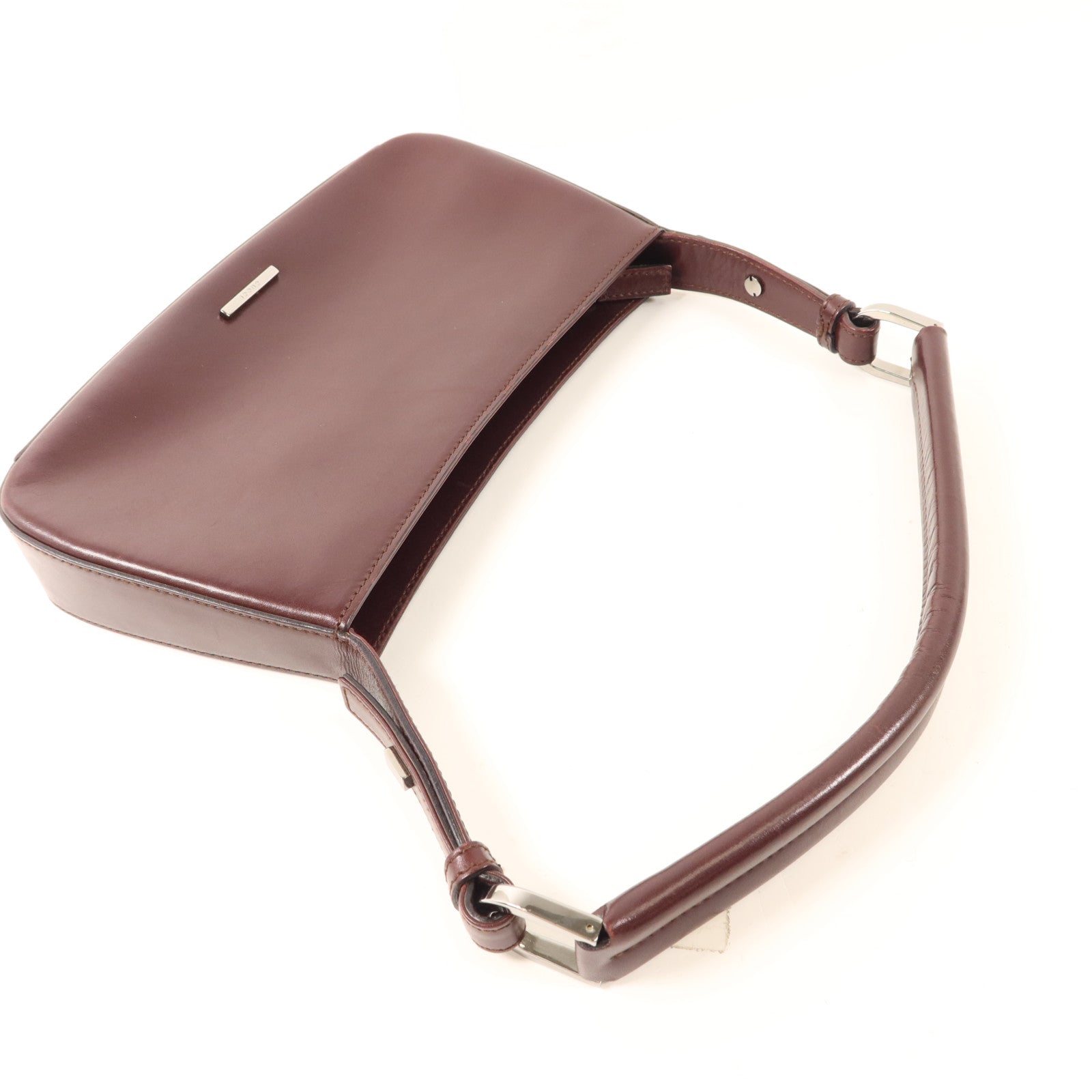 GUCCI 牛皮皮革Shoulder Bag銀扣肩背袋