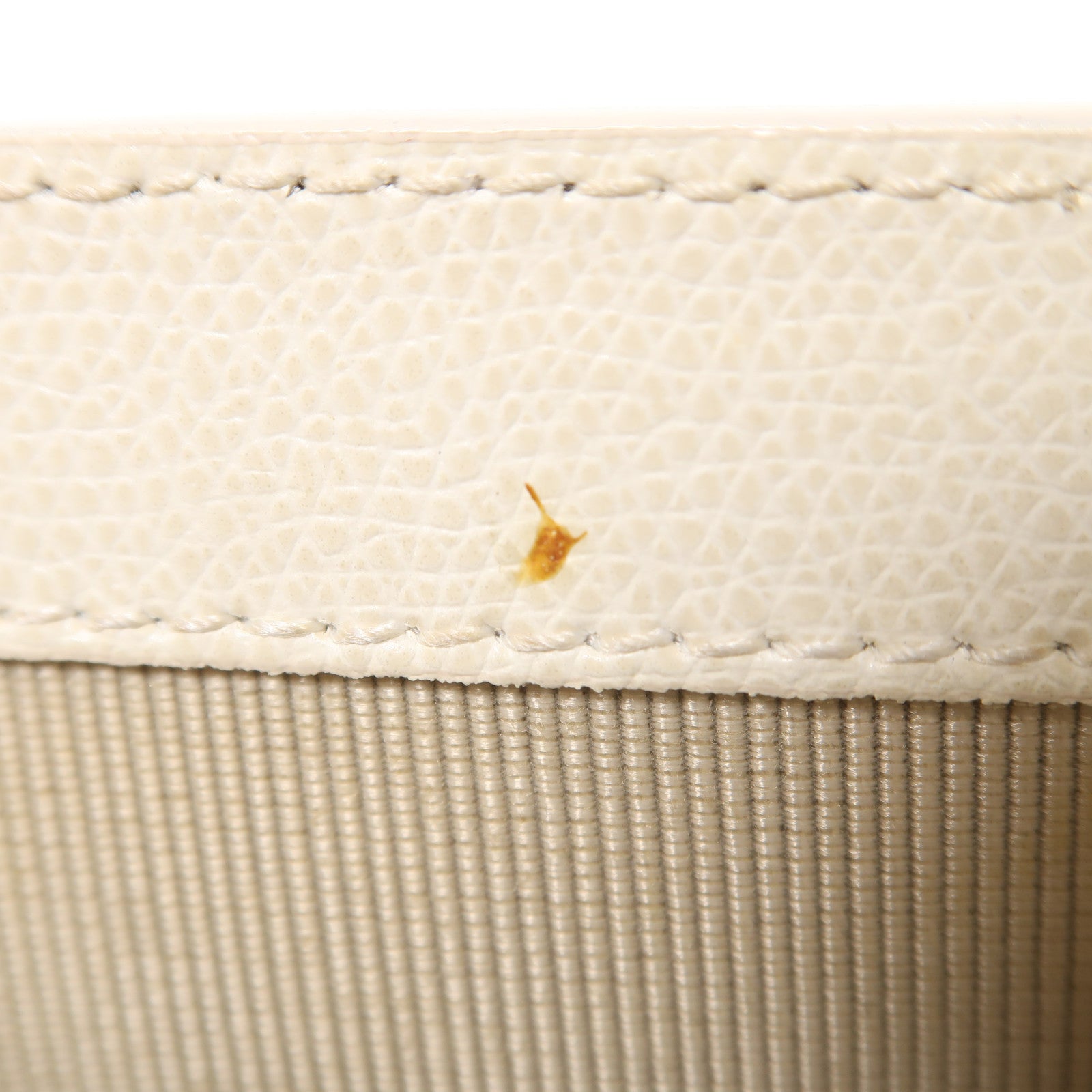 Furla 牛皮皮革Shoulder Bag金扣鏈帶肩背袋白色/灰色