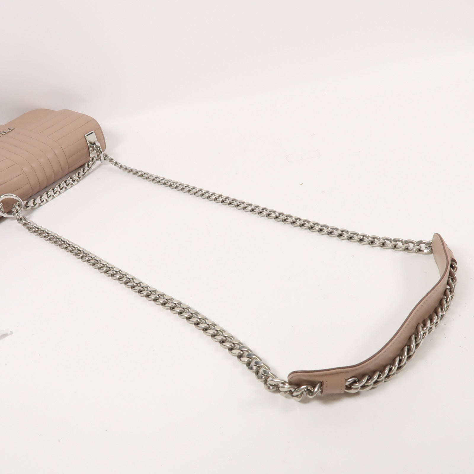 PRADA 羊皮皮革Chain Shoulder銀扣鏈帶肩背袋