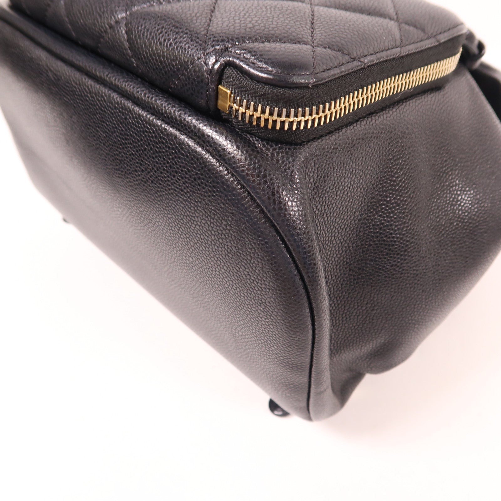 CHANEL 牛皮皮革Backpack金扣背包