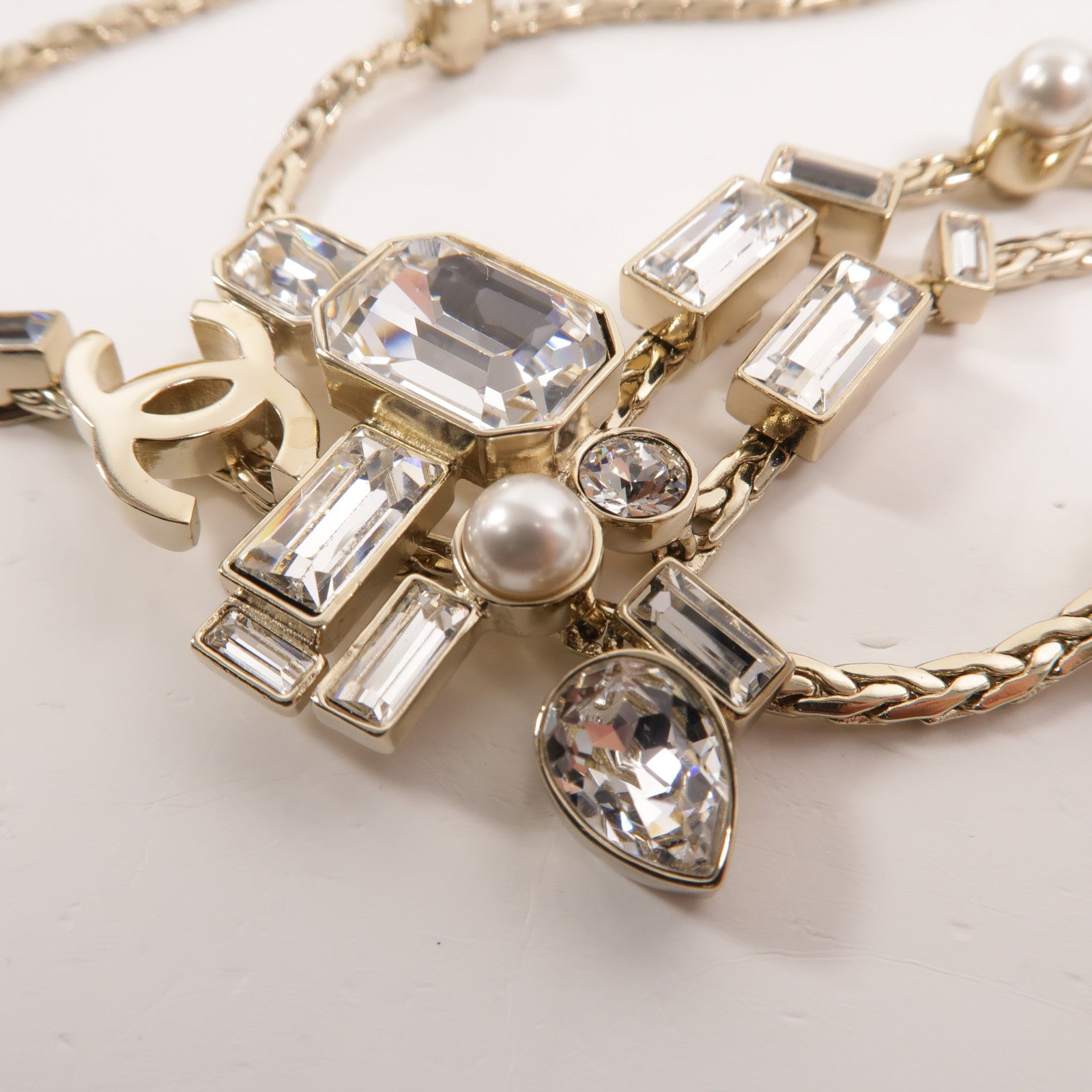 CHANEL 金屬/PVC Coco Mark Ribbon Choker項鍊