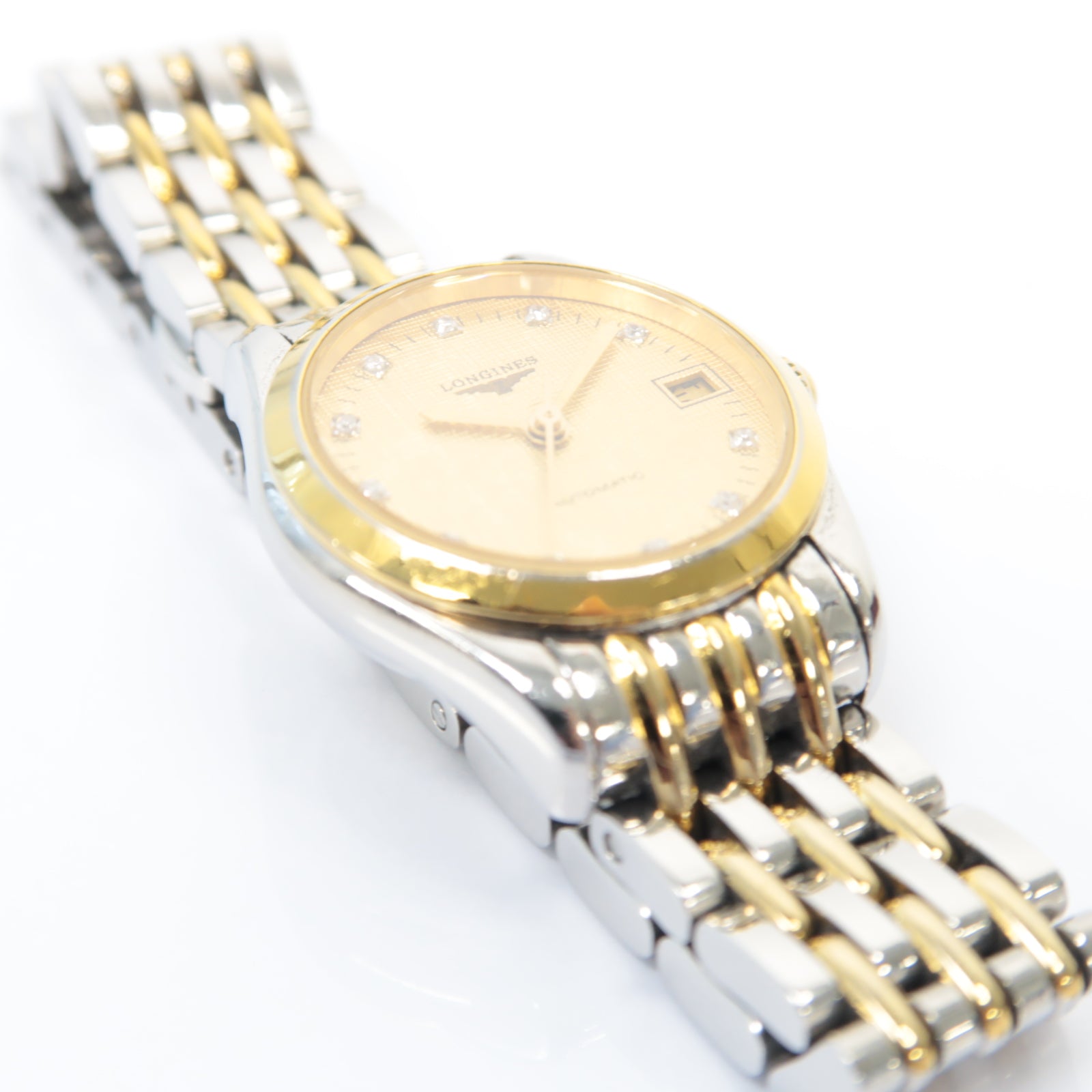 LONGINES 【激減優惠】Flagship18K黃金/不鏽鋼手錶自動機芯金色