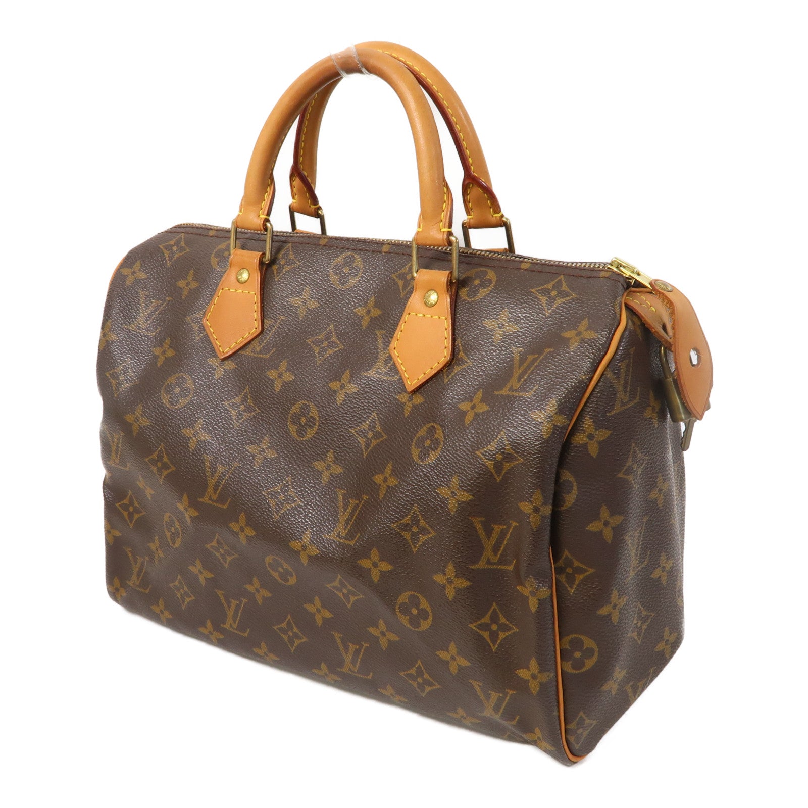 LOUIS VUITTON Monogram Speedy 30金扣手挽袋啡色
