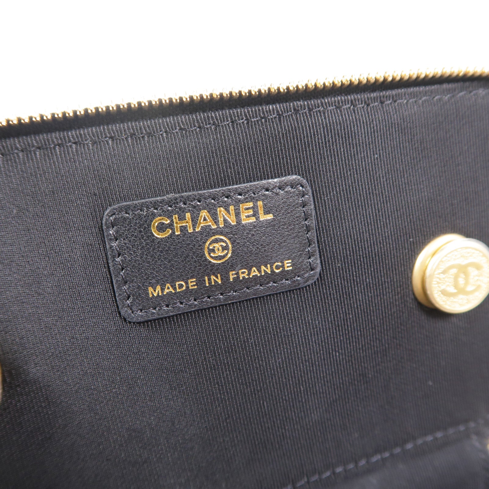 CHANEL 羊皮皮革Vanity Case鏈帶肩背袋