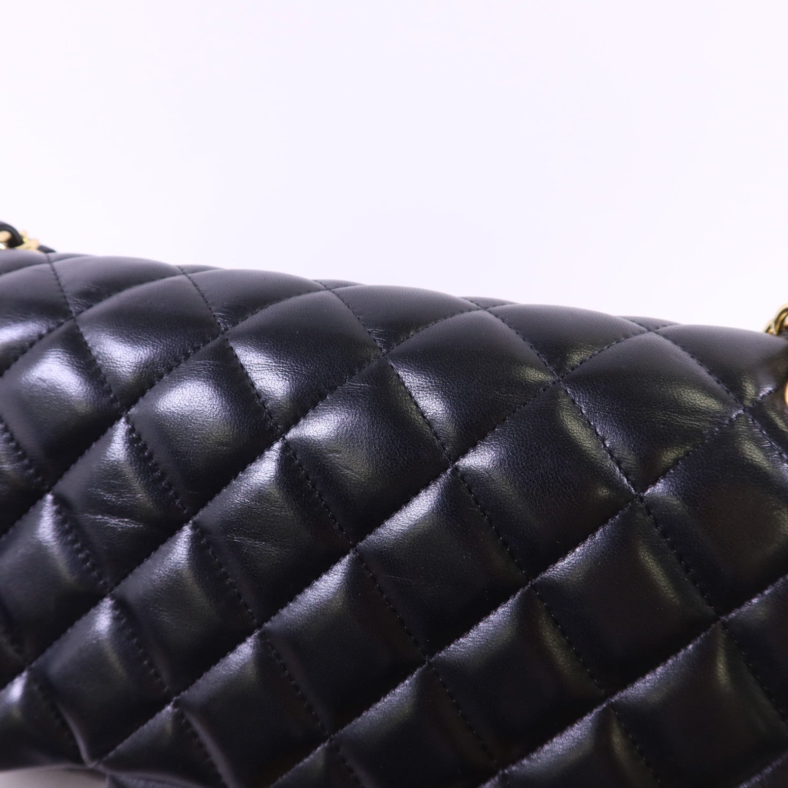 CHANEL 羊皮皮革Large Classic金扣鏈帶肩背袋