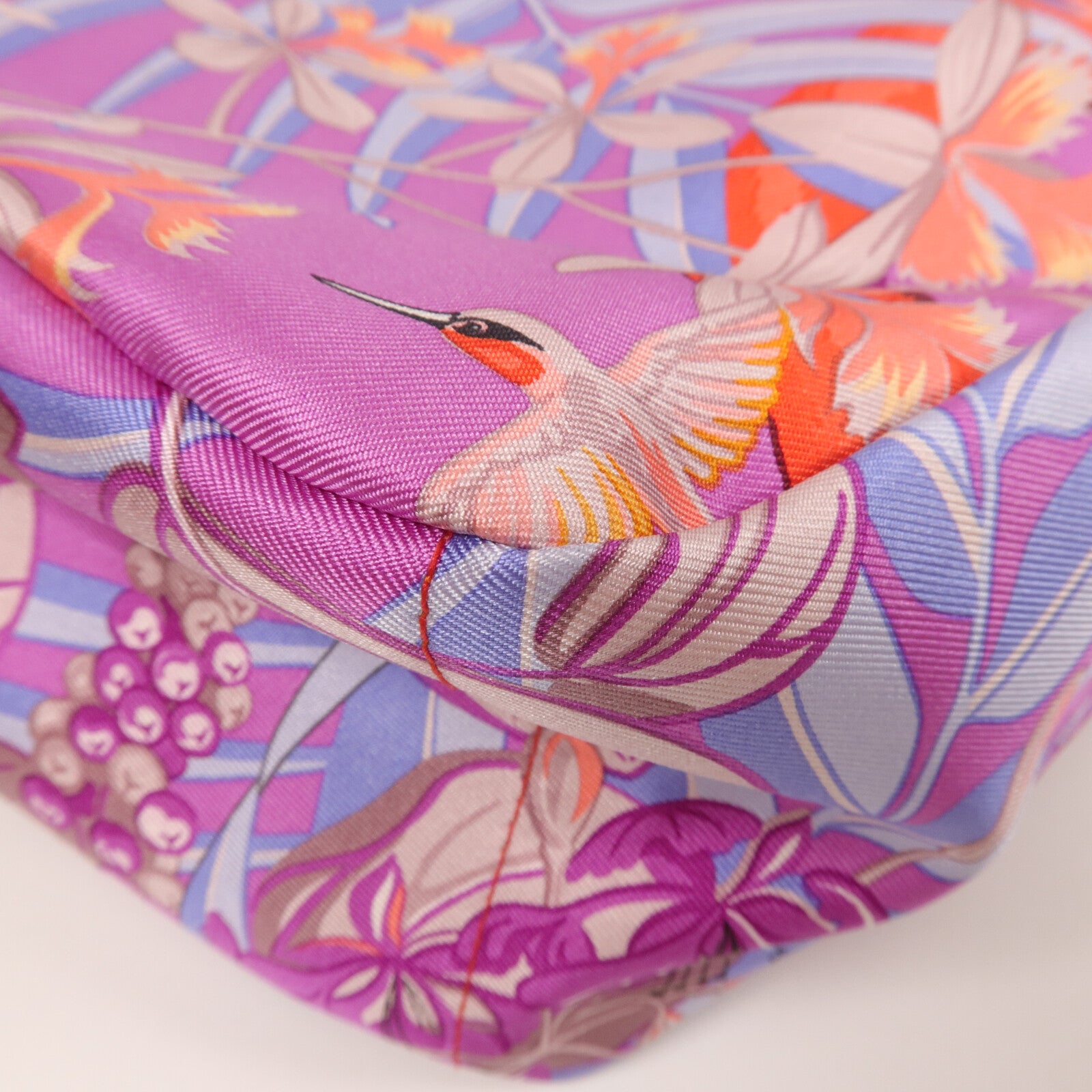 HERMES 絲質Trousse Fourbi手拿包