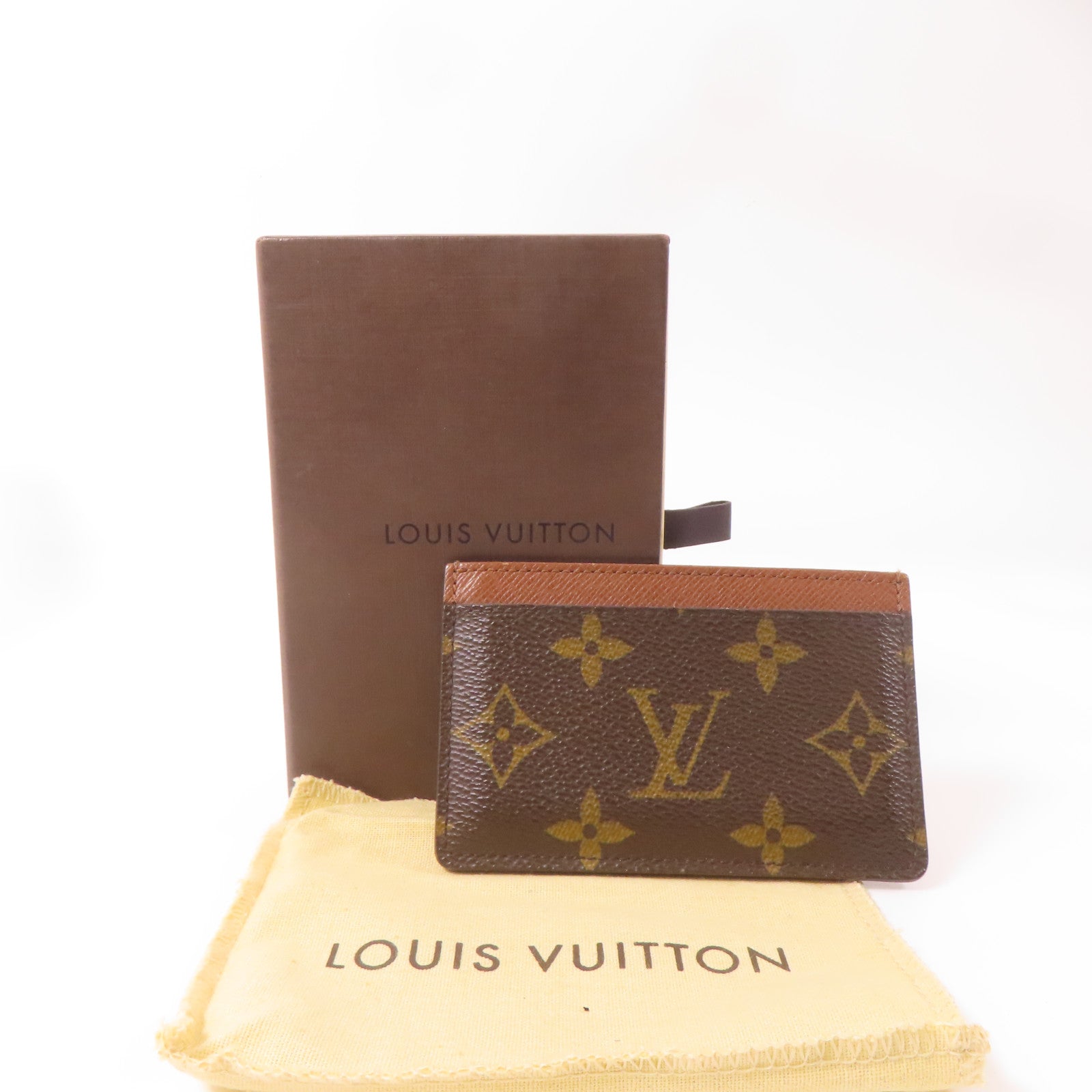 LOUIS VUITTON Monogram Card Case卡片套啡色