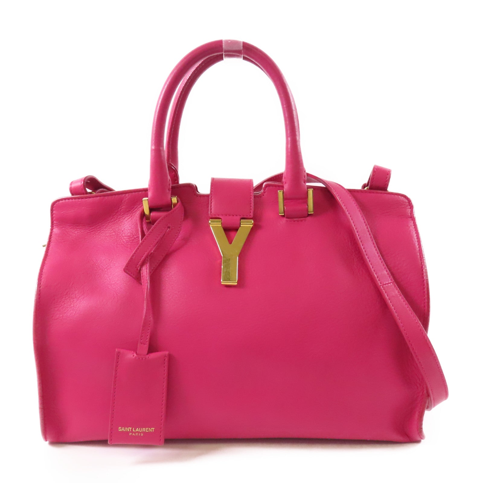 SAINT LAURENT 牛皮皮革Y Cabas金扣手挽肩背兩用袋