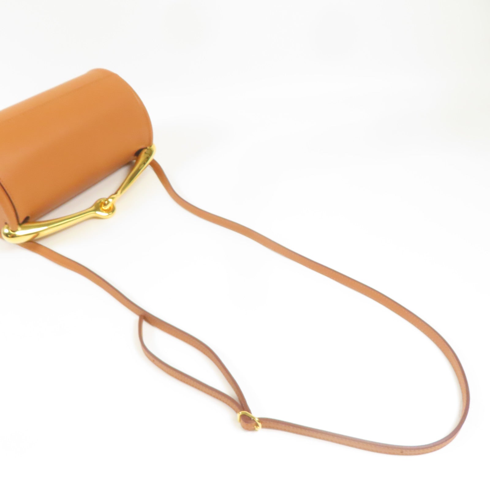 HERMES Swift皮革Maximors金扣肩背袋Gold