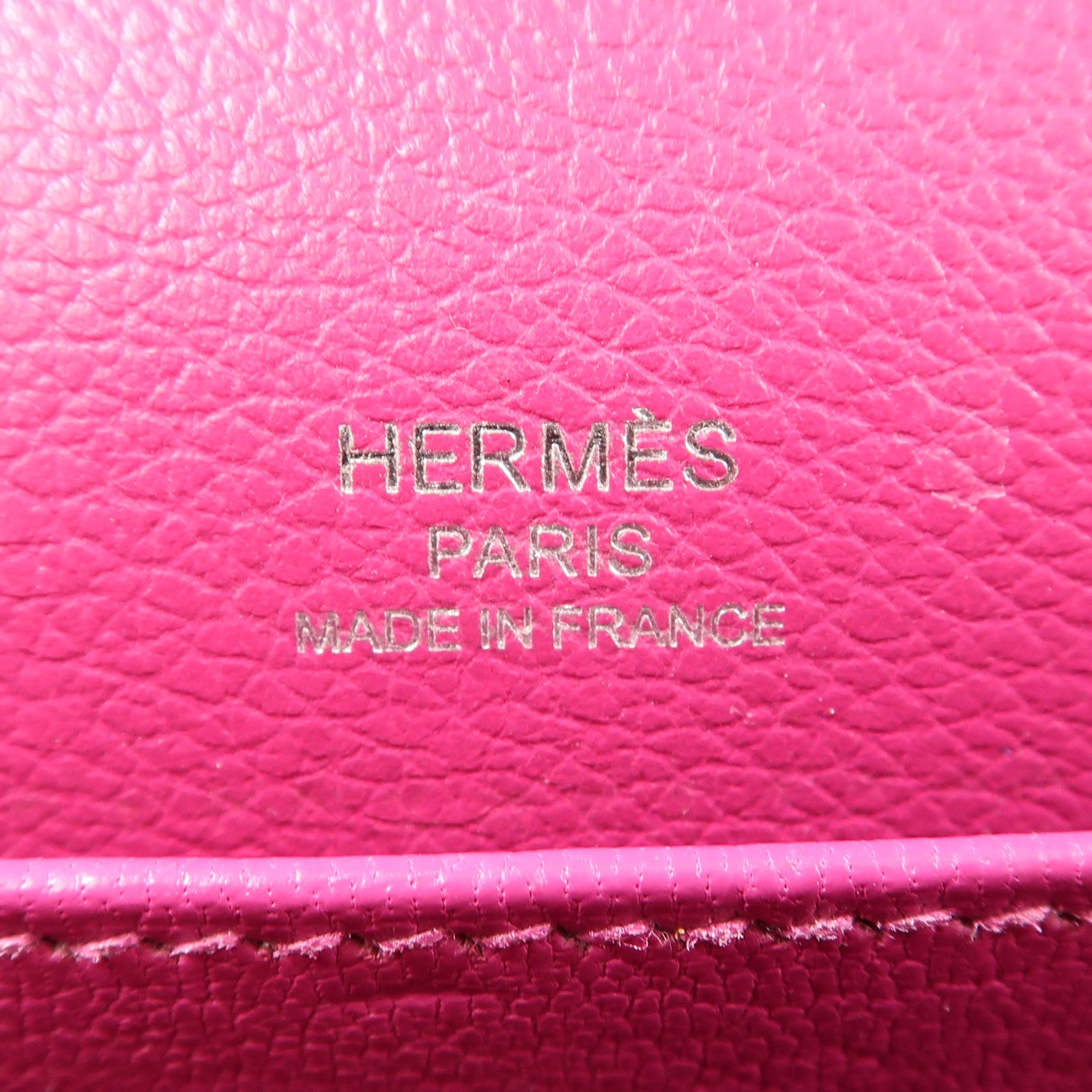HERMES Evercolor皮革Roulis Mini銀扣肩背袋Rose Pourpre